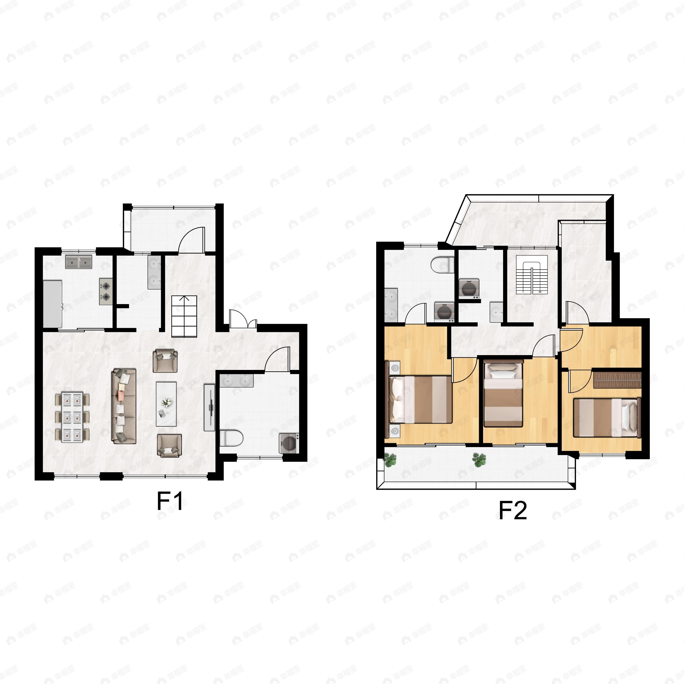4室2厅3卫建面167平南户型图