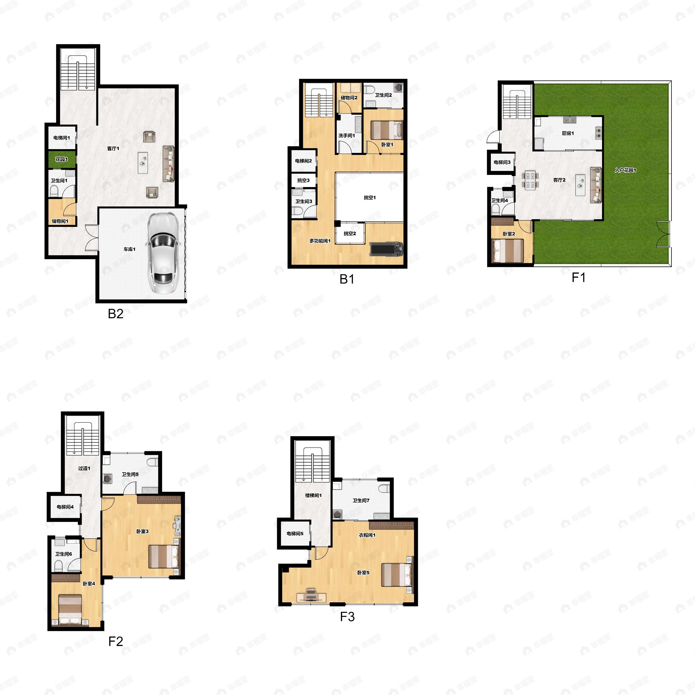 7室2厅7卫建面186平南户型图
