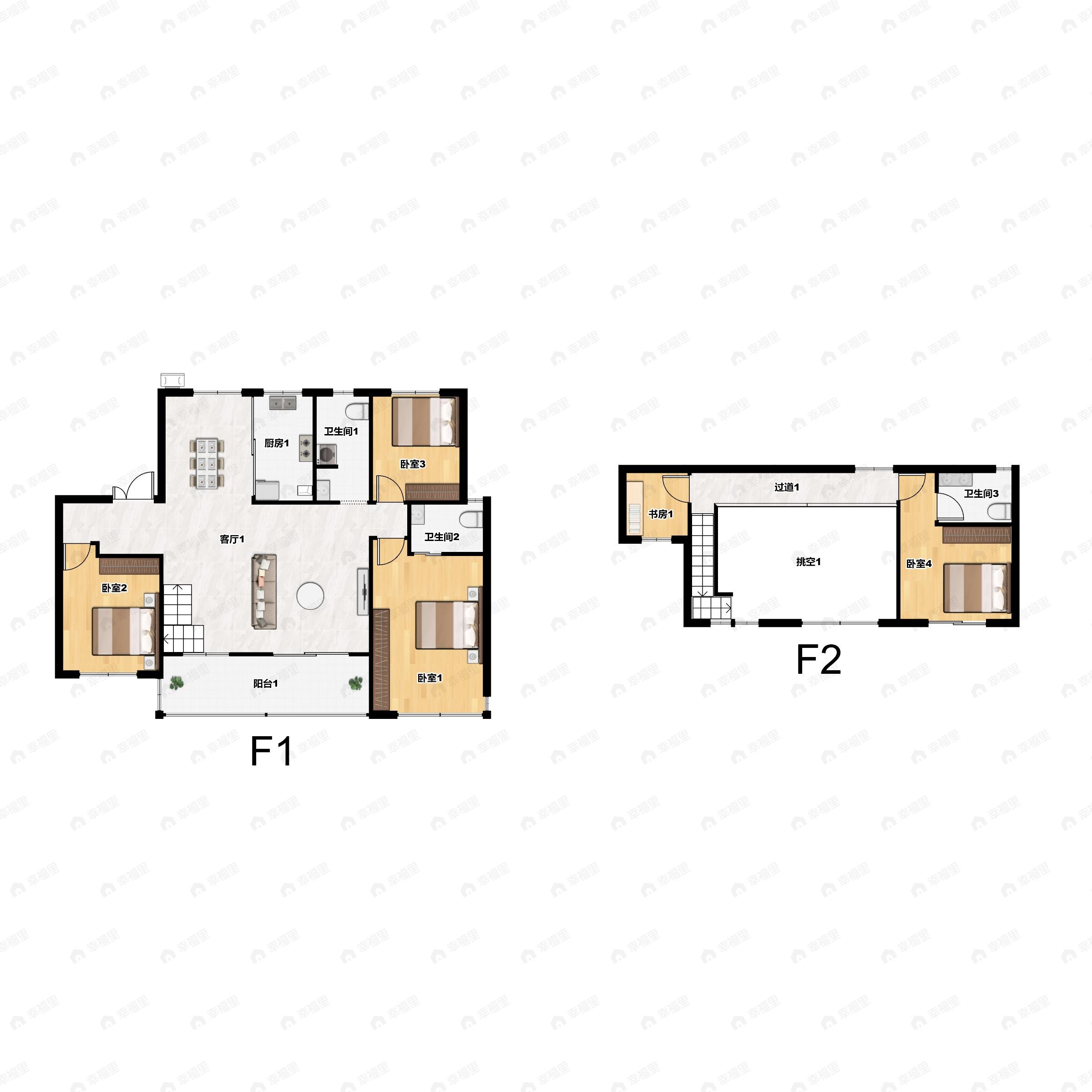 5室2厅3卫建面178平南|北户型图