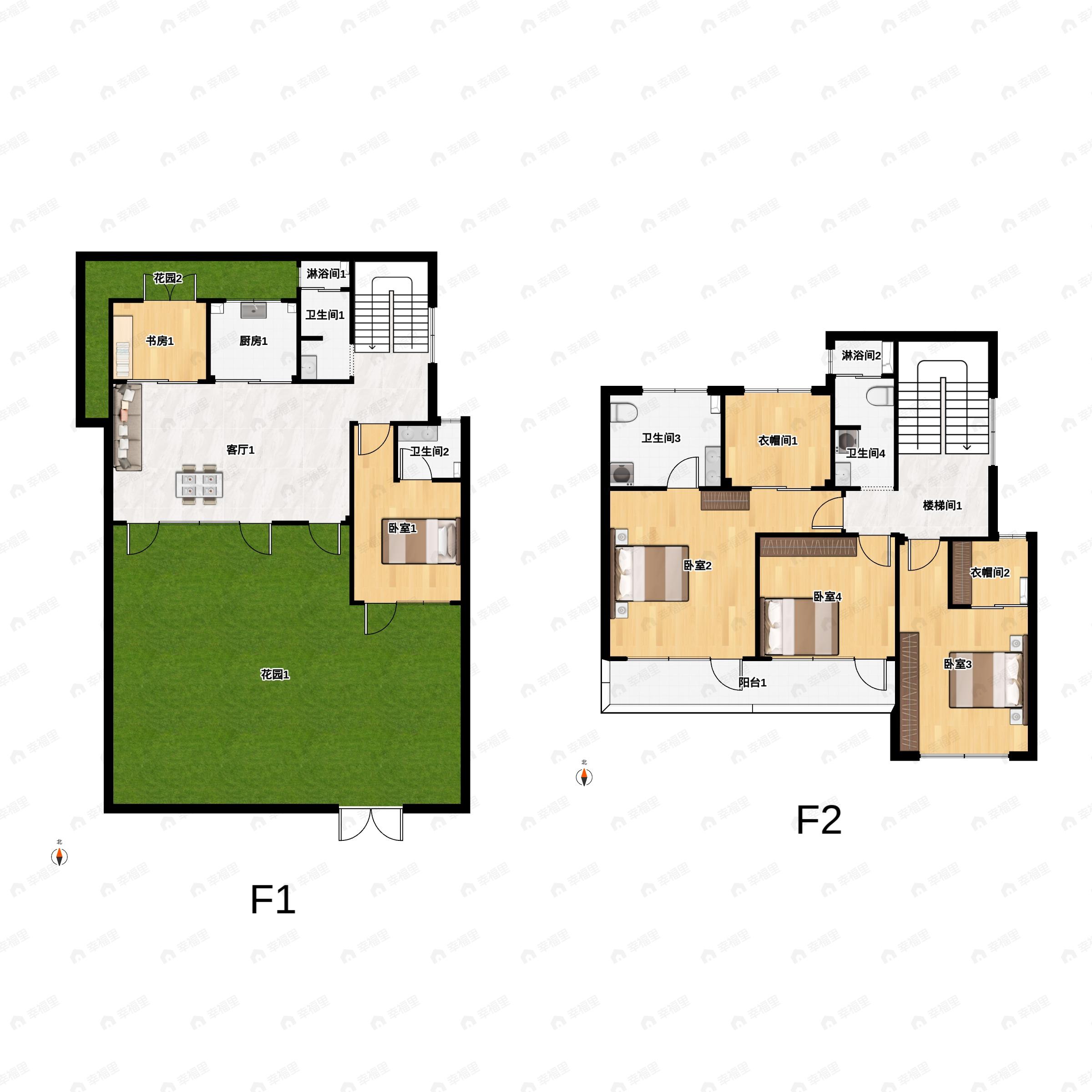 5室2厅4卫建面220平南户型图