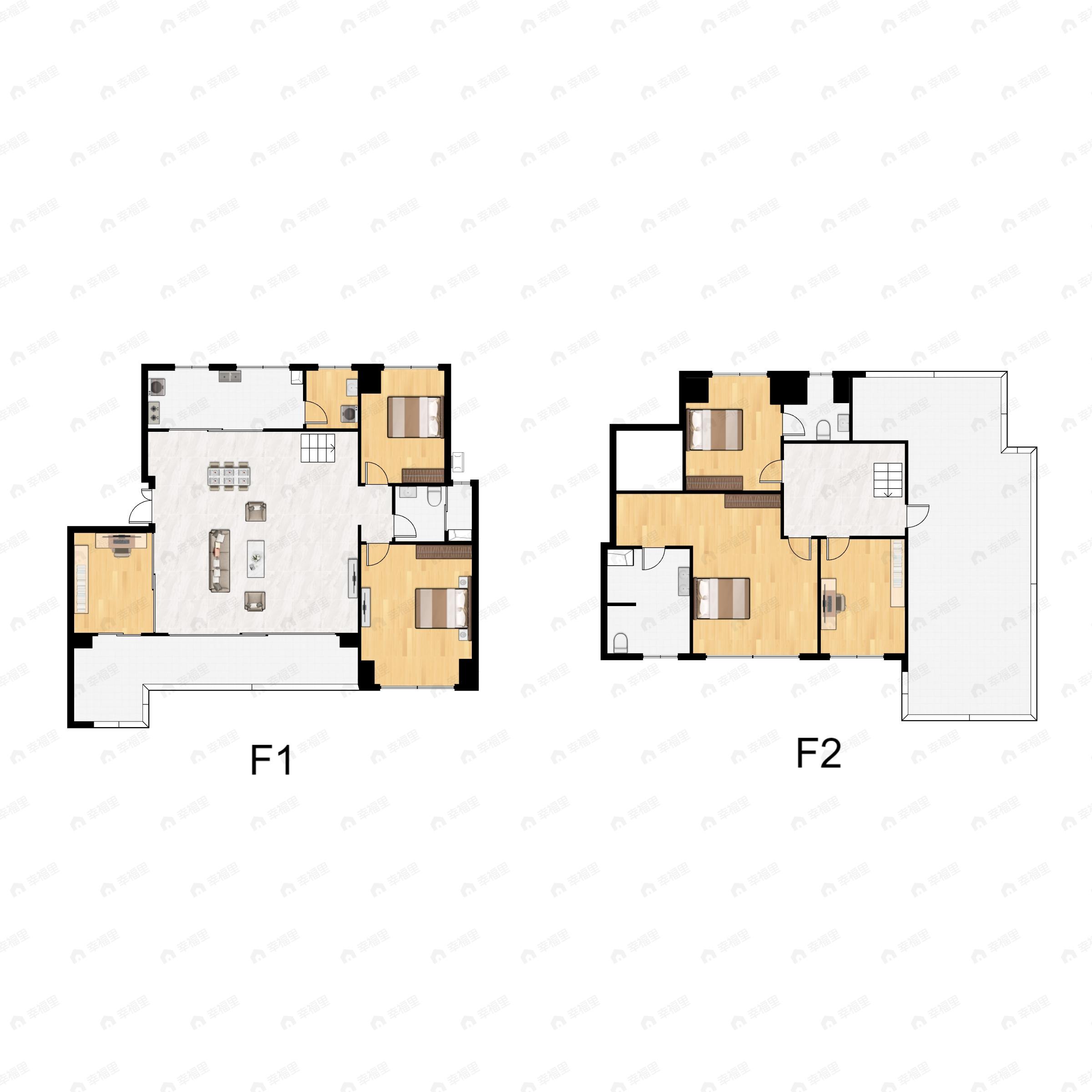 4室2厅2卫建面168平西北户型图