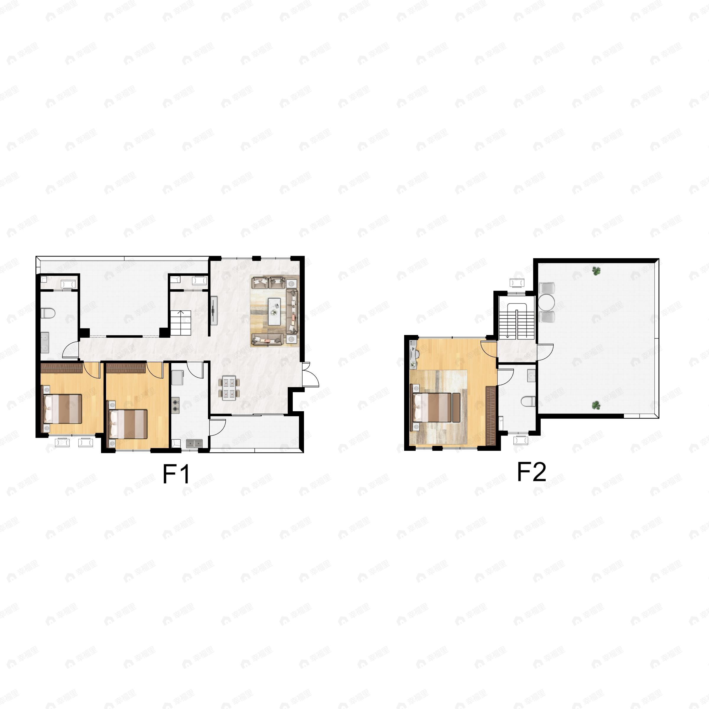 3室2厅2卫建面129平户型图