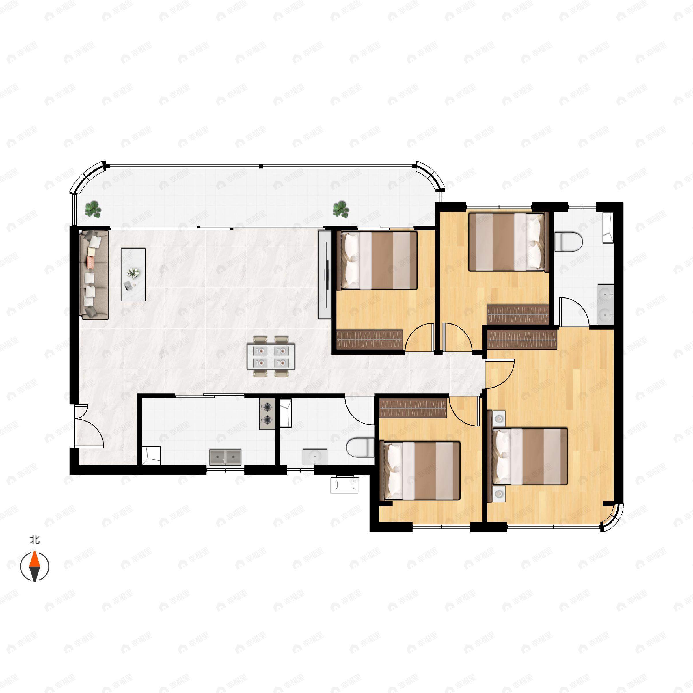 华润未来之城4室2厅2卫户型图