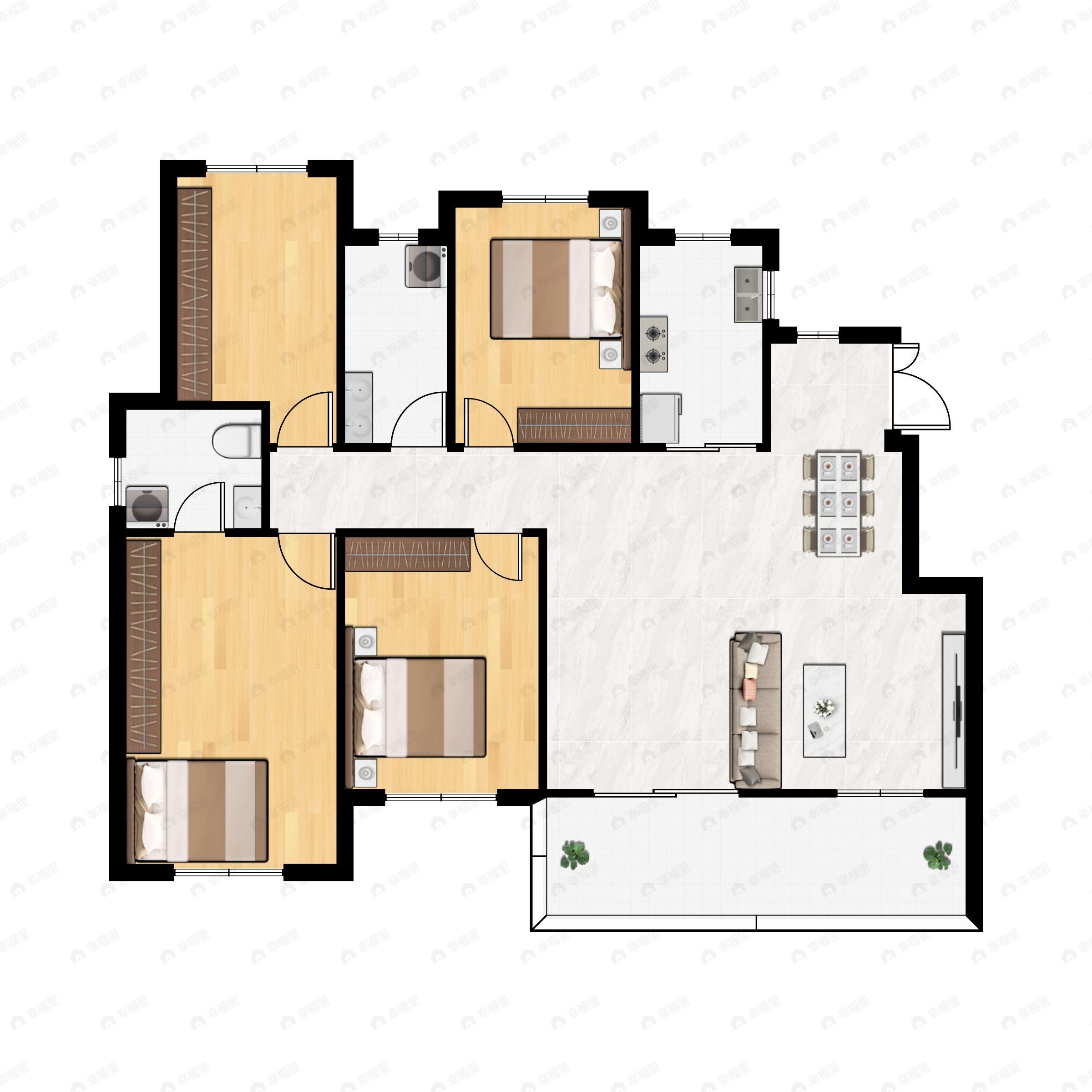 金地艺华年4室2厅2卫户型图