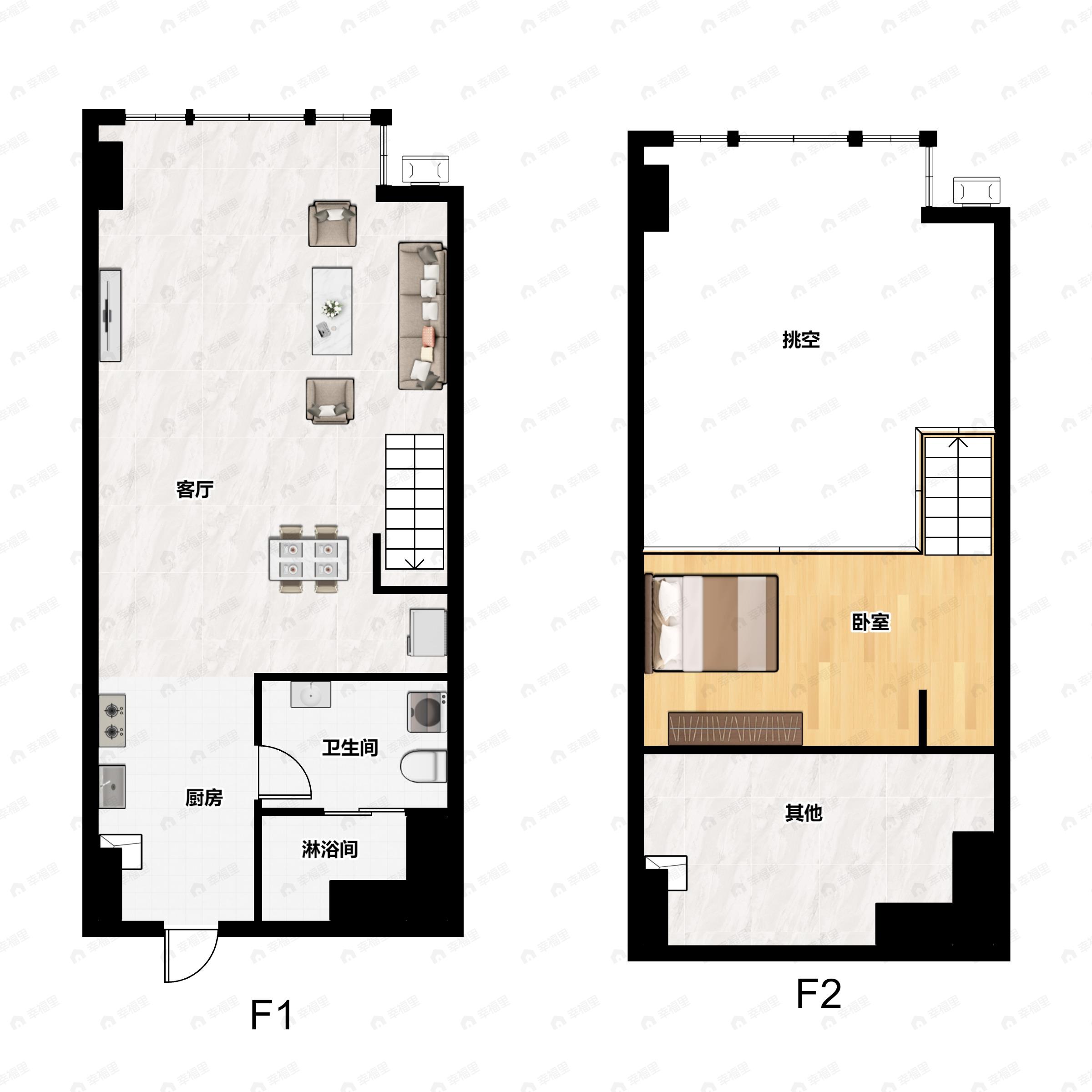 杭州新天地1室1厅1卫户型图