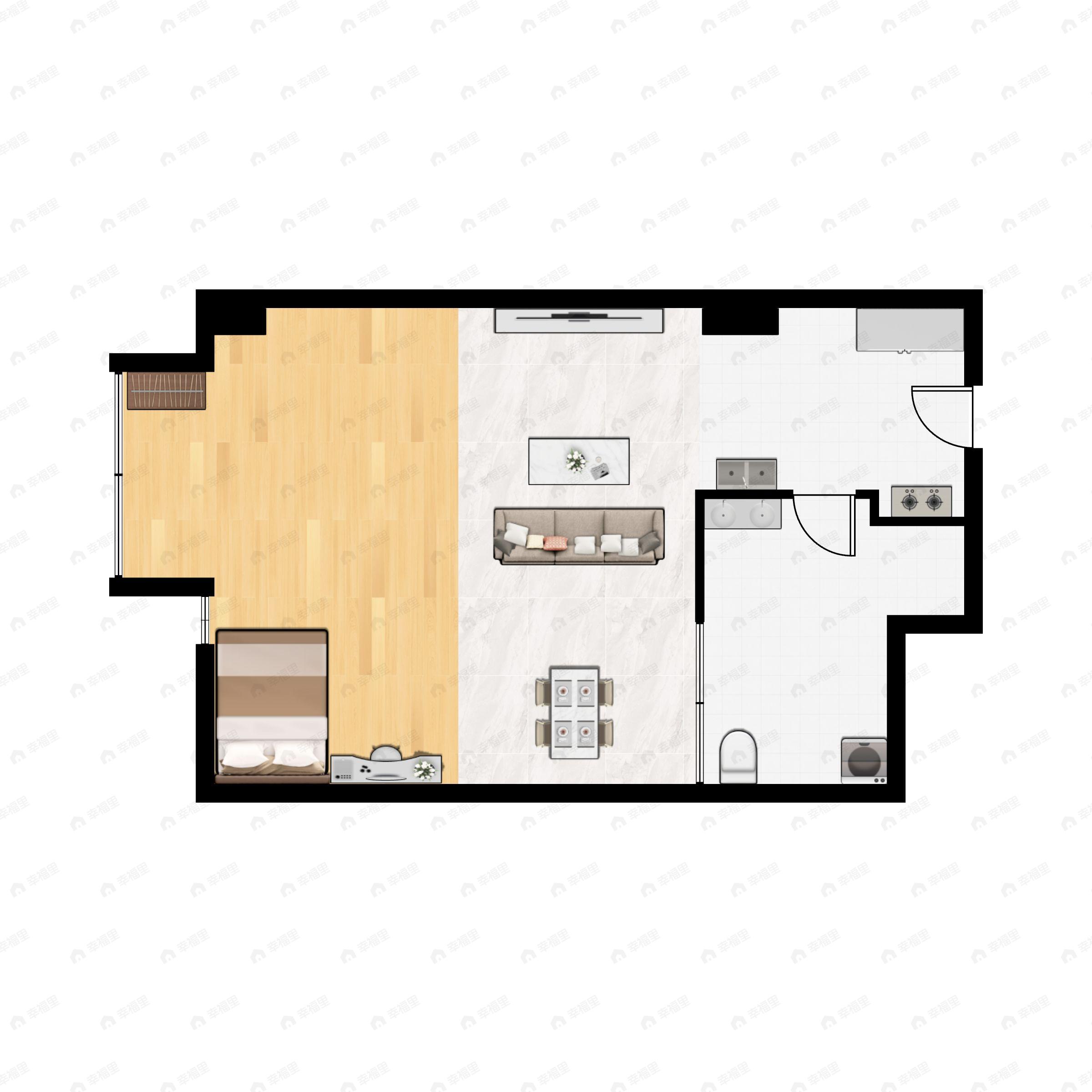 4室2厅2卫建面312m²南户型图