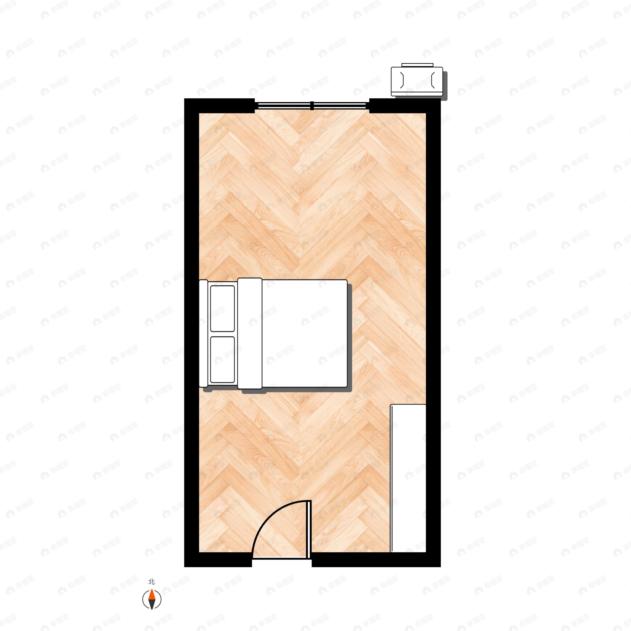 1室1厅建面37平户型图