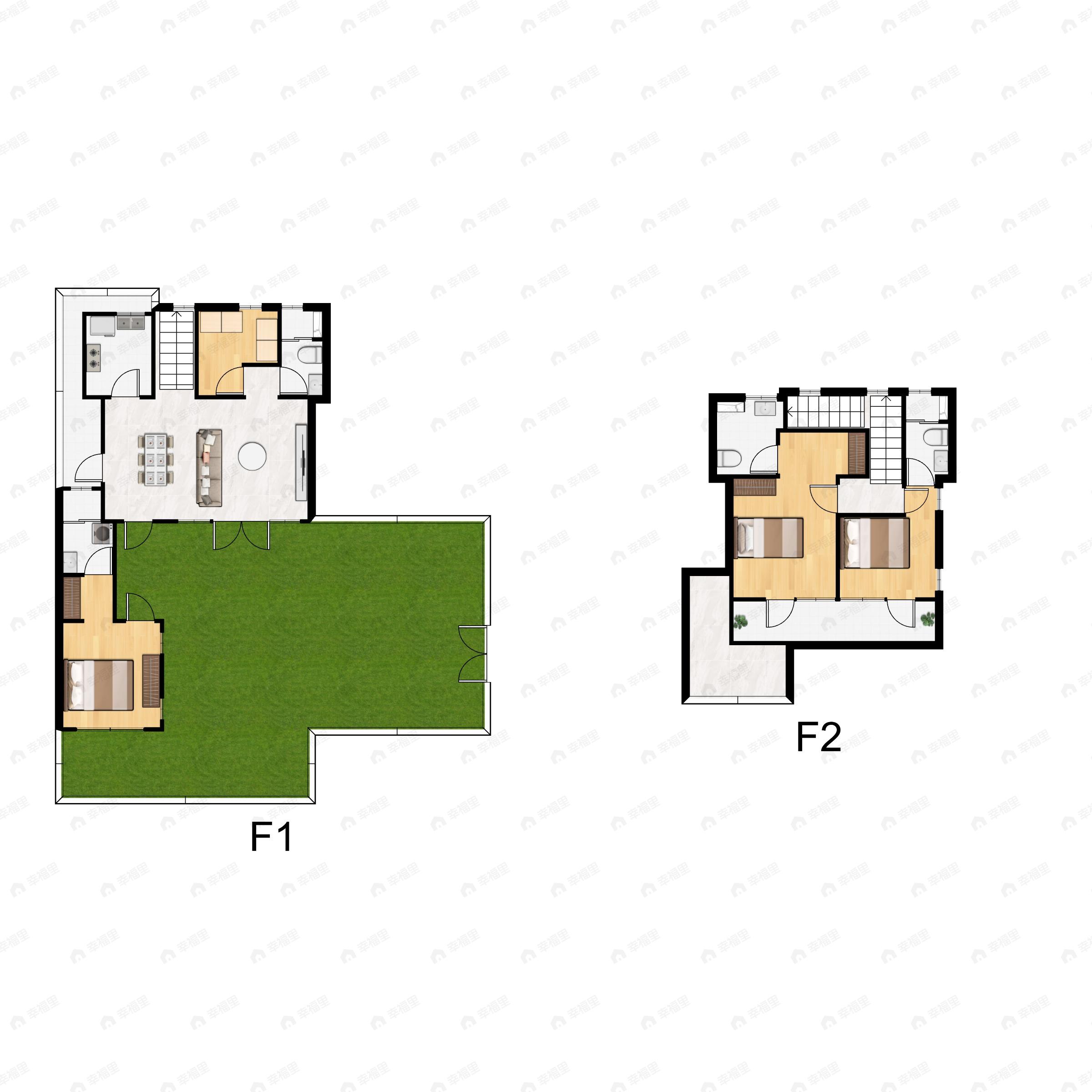 3室2厅4卫建面114平户型图