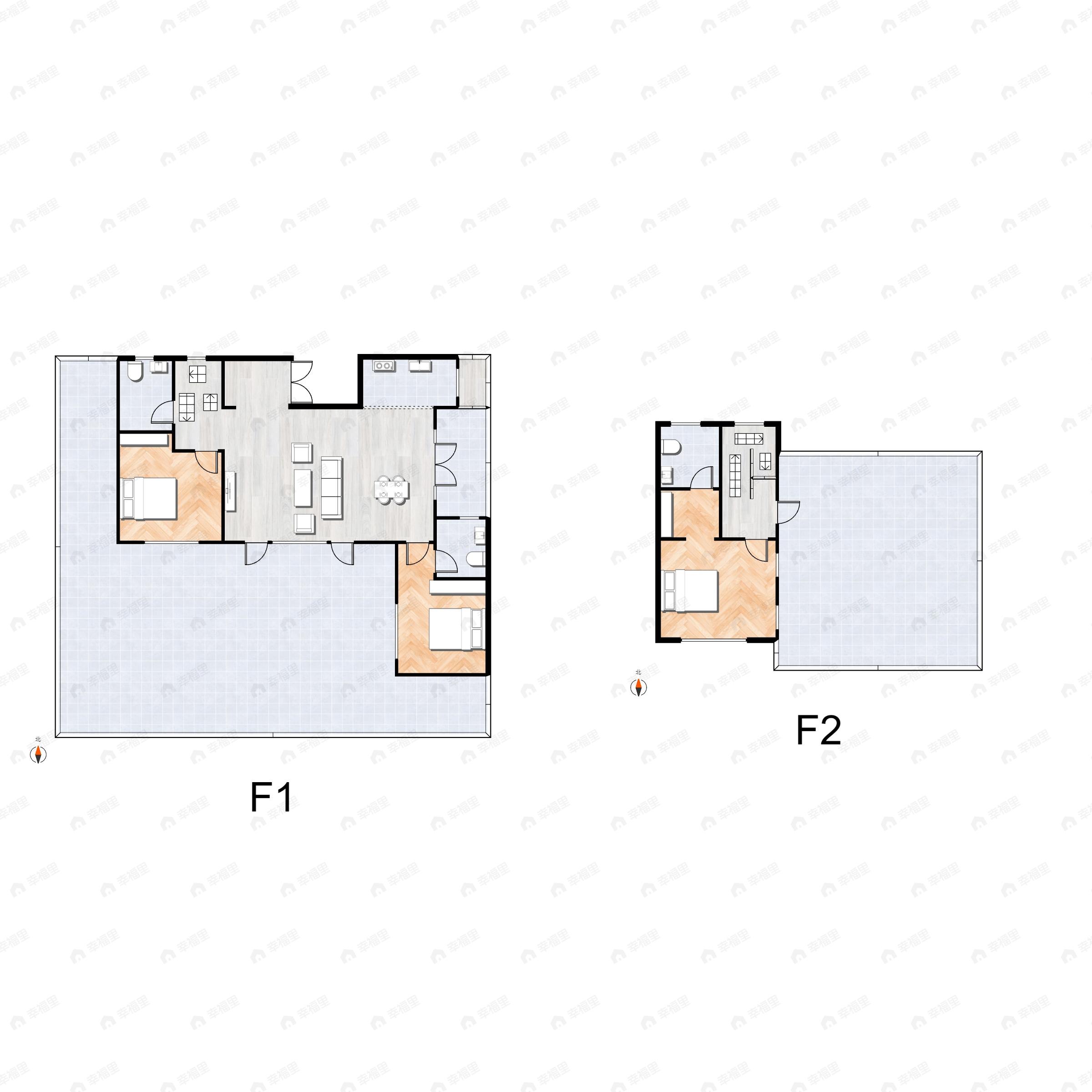 3室2厅3卫建面145平户型图