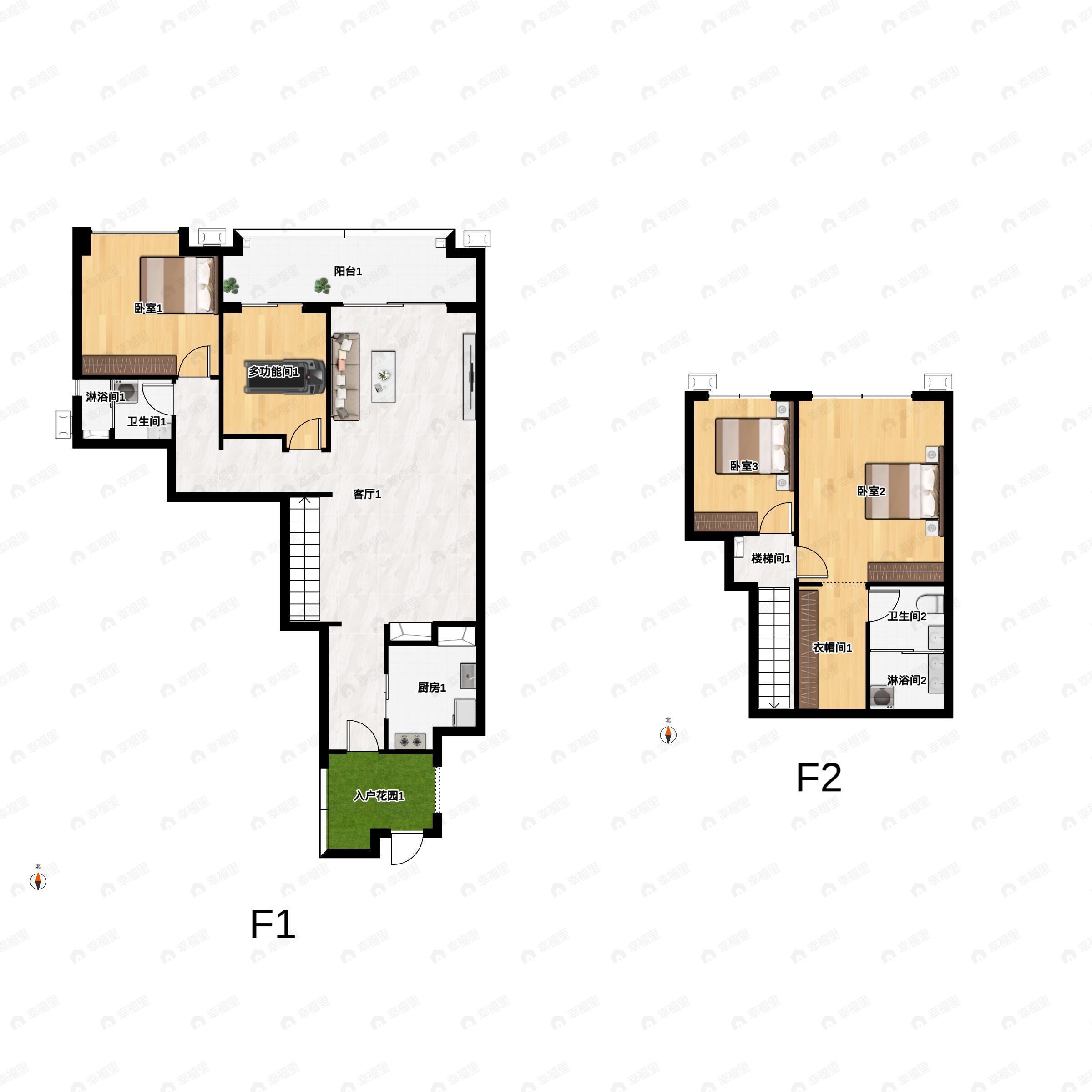 4室2厅2卫建面143平东北|北户型图