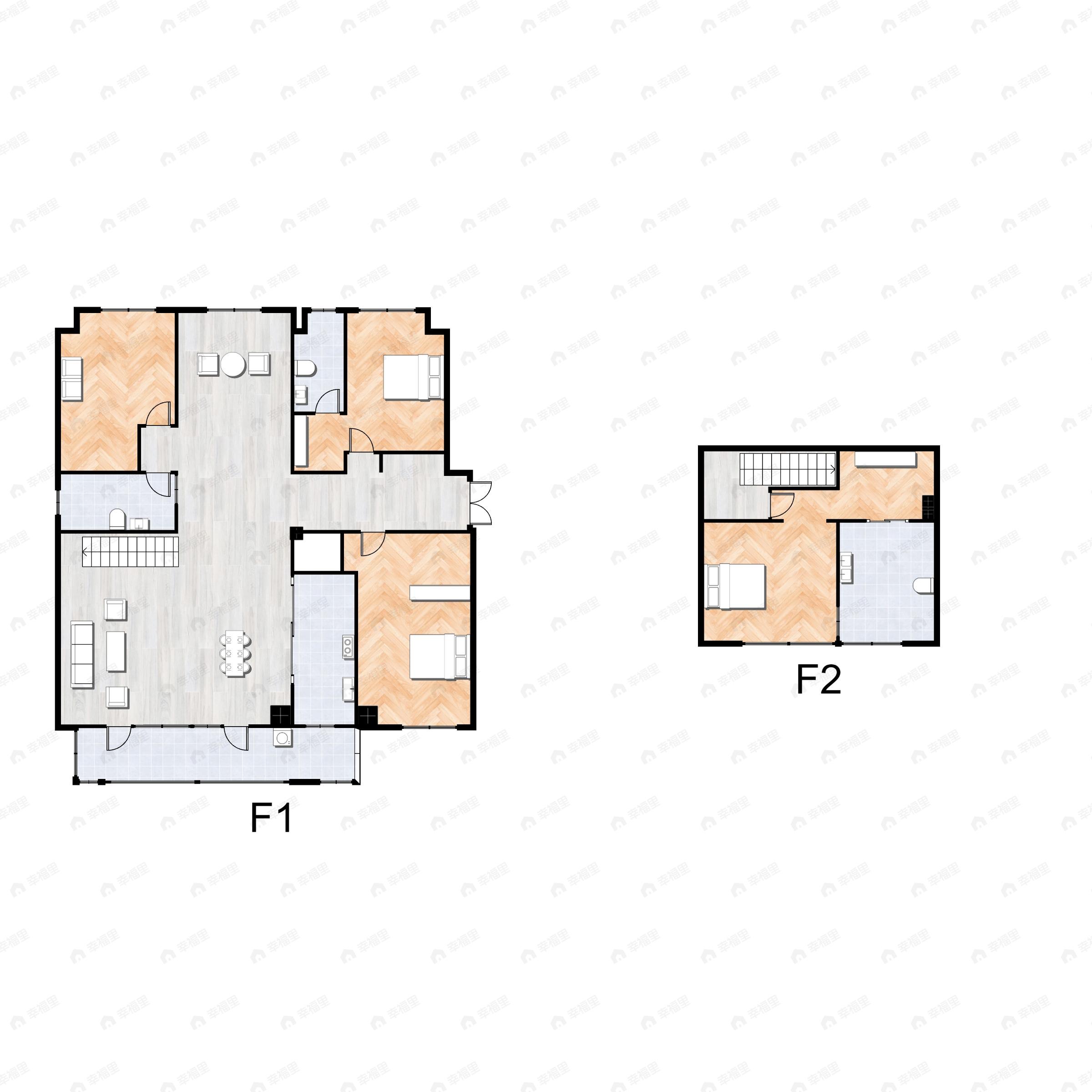 4室2厅3卫建面212平户型图