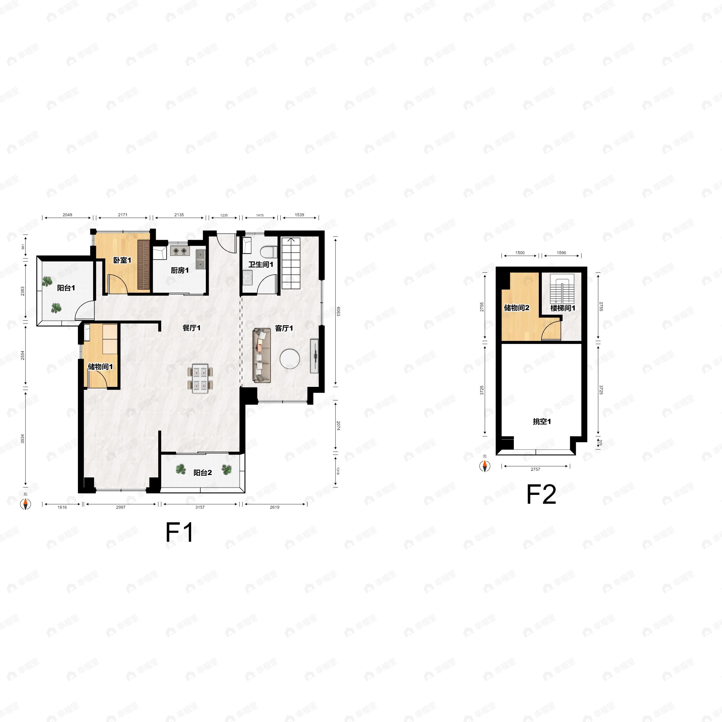 4室1厅1卫建面166平户型图