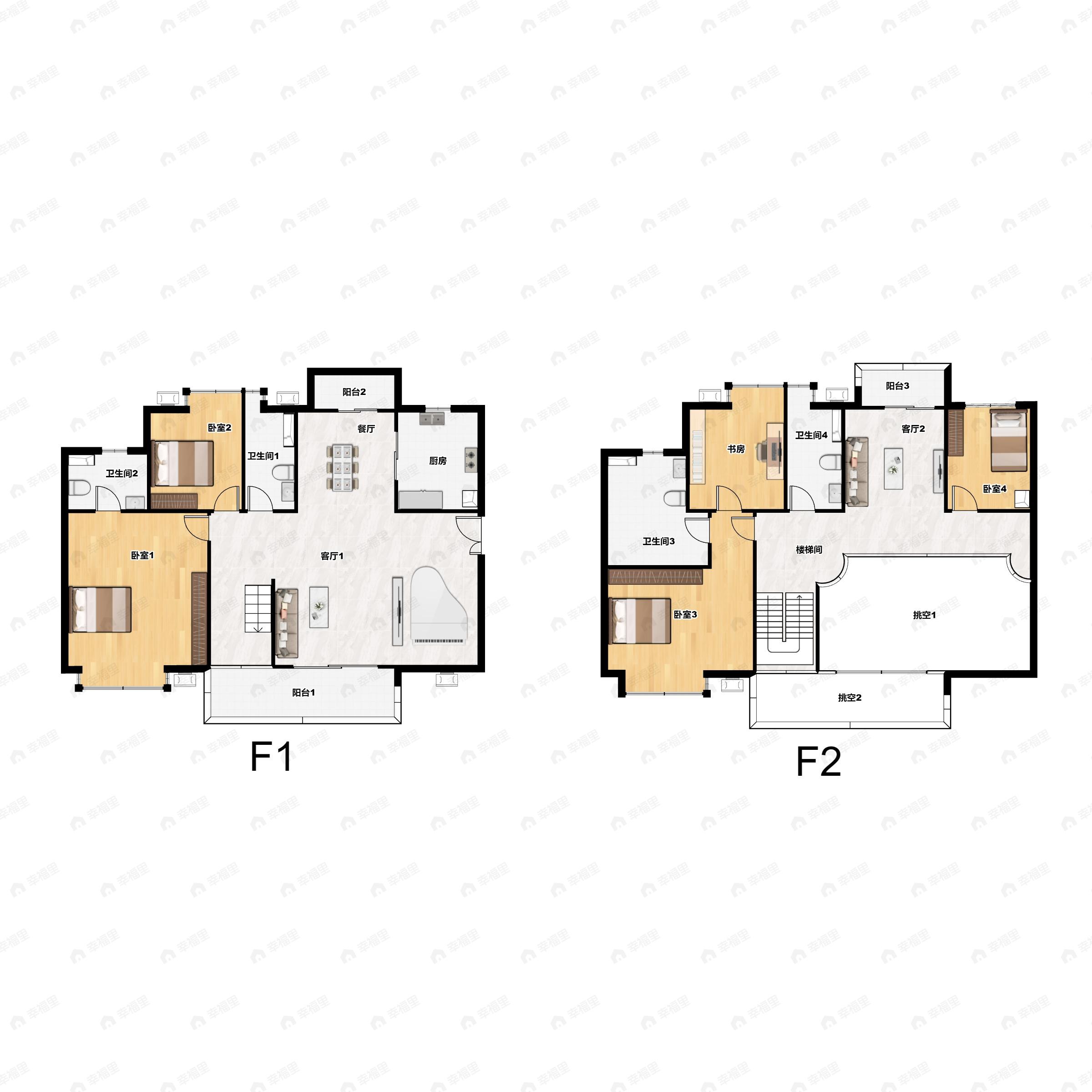 5室2厅4卫建面260平南户型图