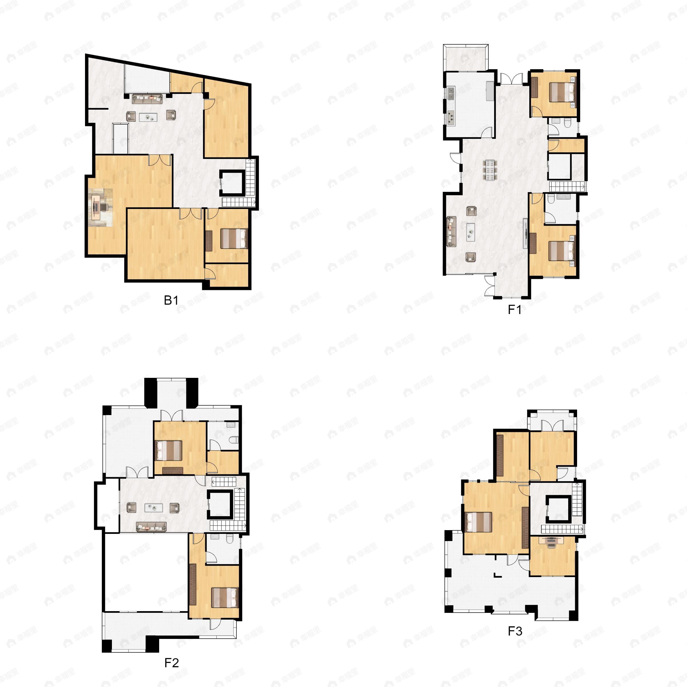 5室4厅6卫建面370平户型图