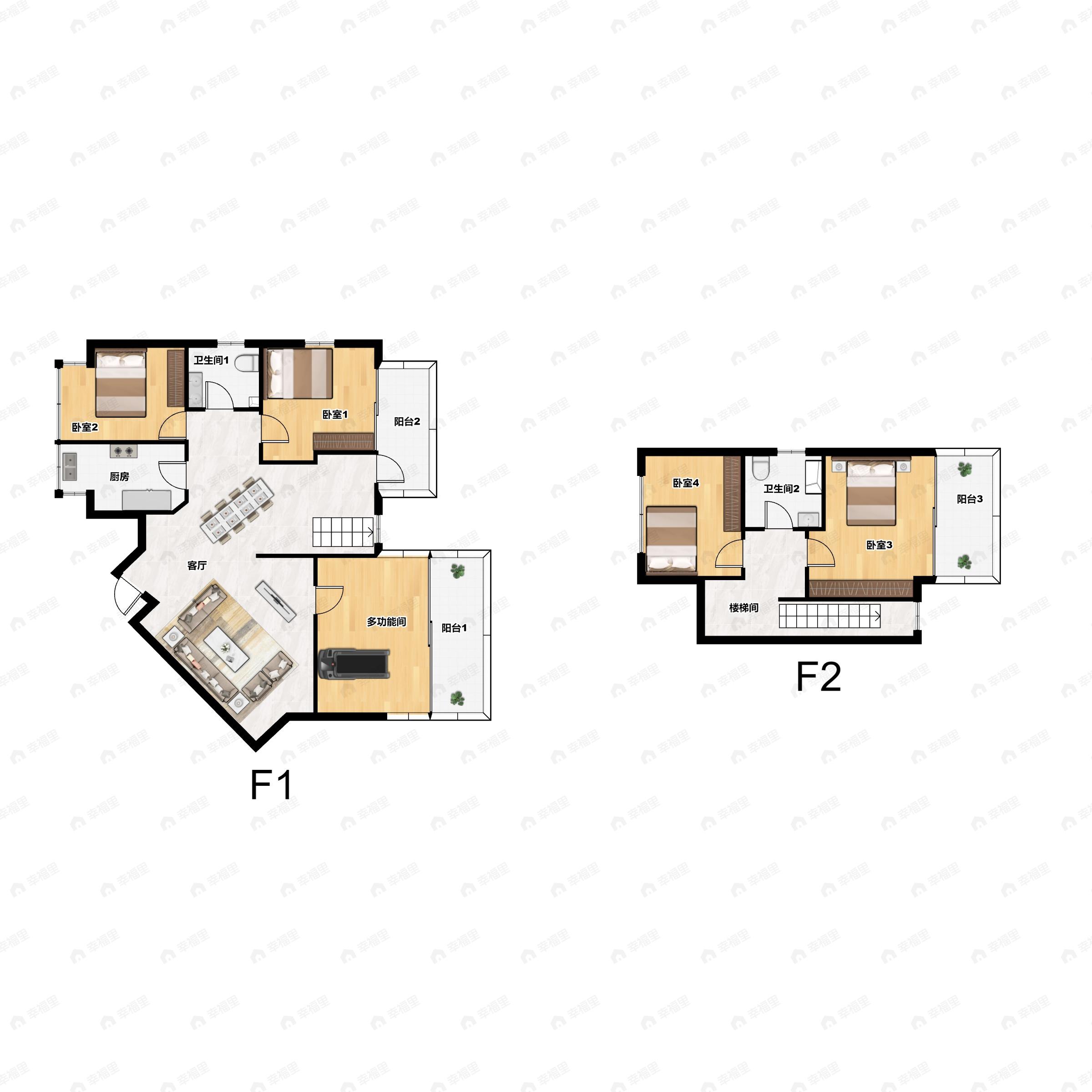 格力公园海德4室2厅2卫户型图