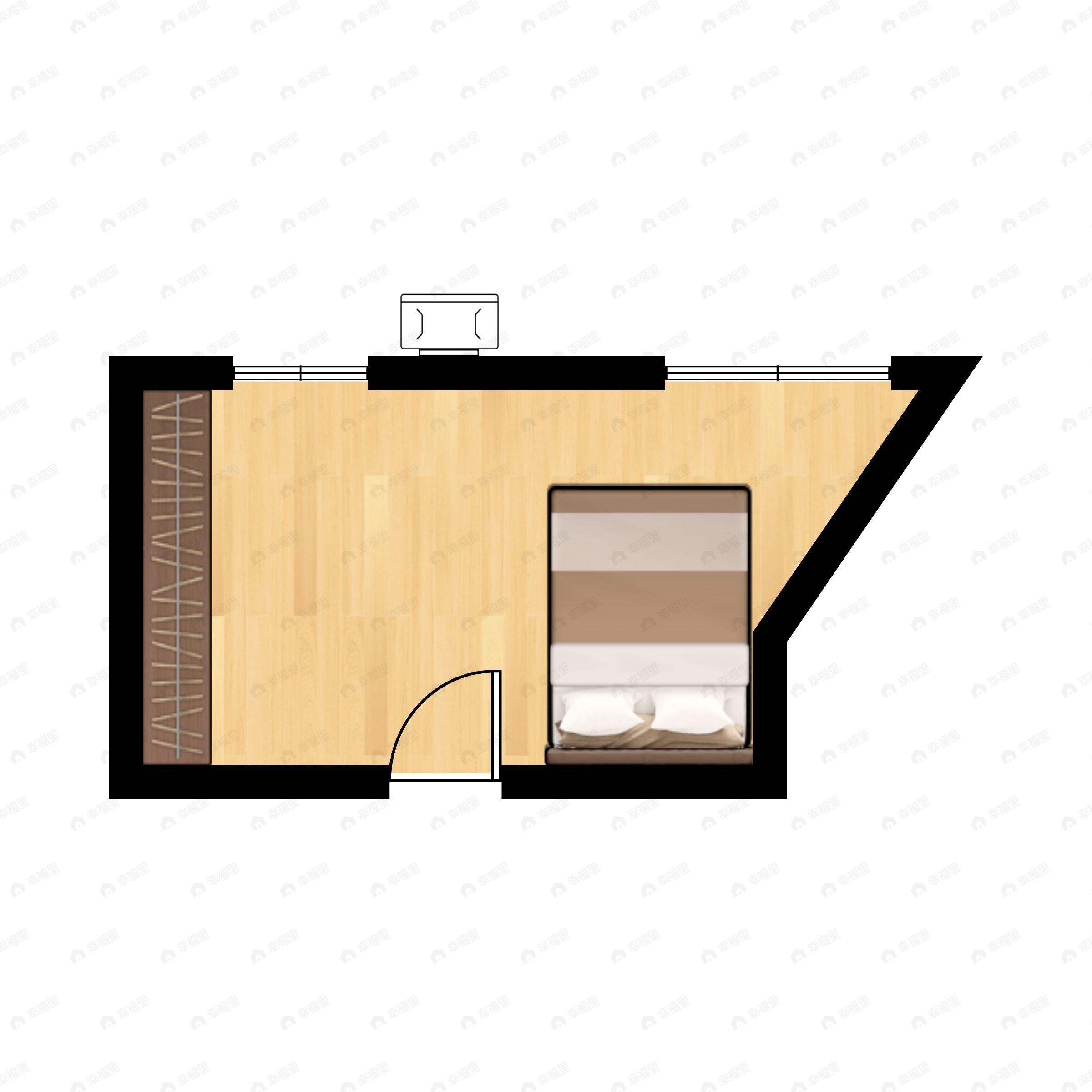 1室1厅建面49m²西户型图