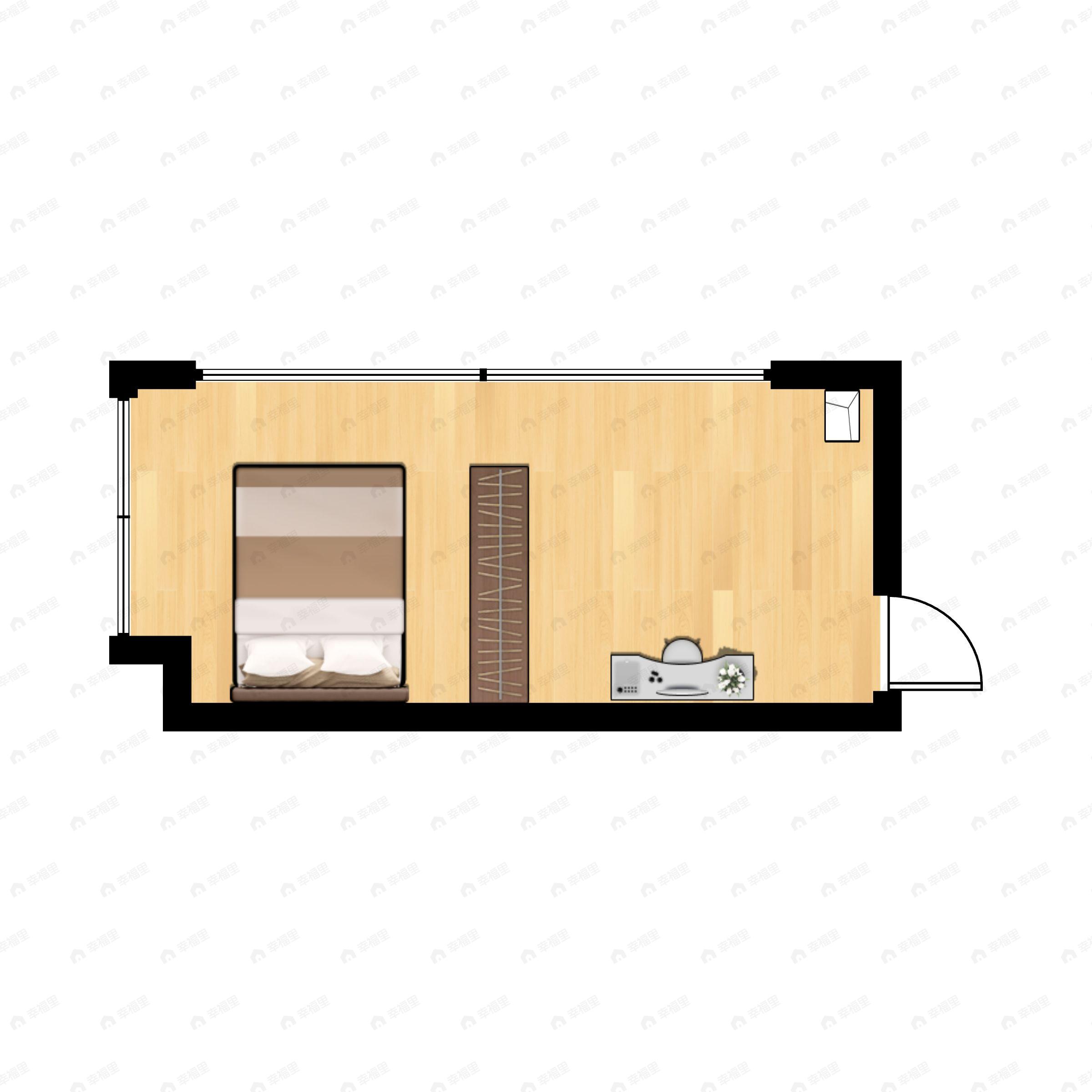 1室1厅建面41平西户型图