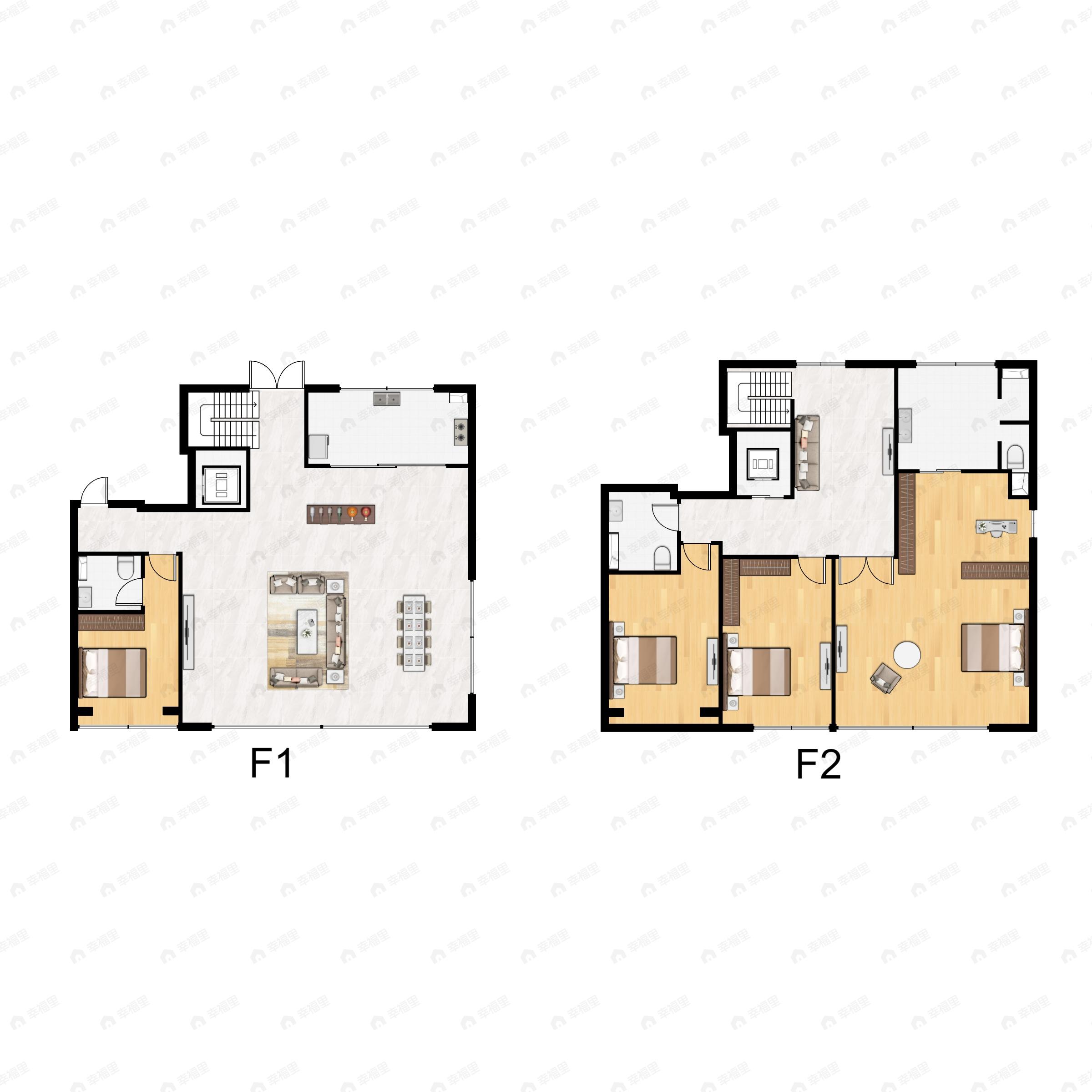 4室3厅4卫建面285平户型图