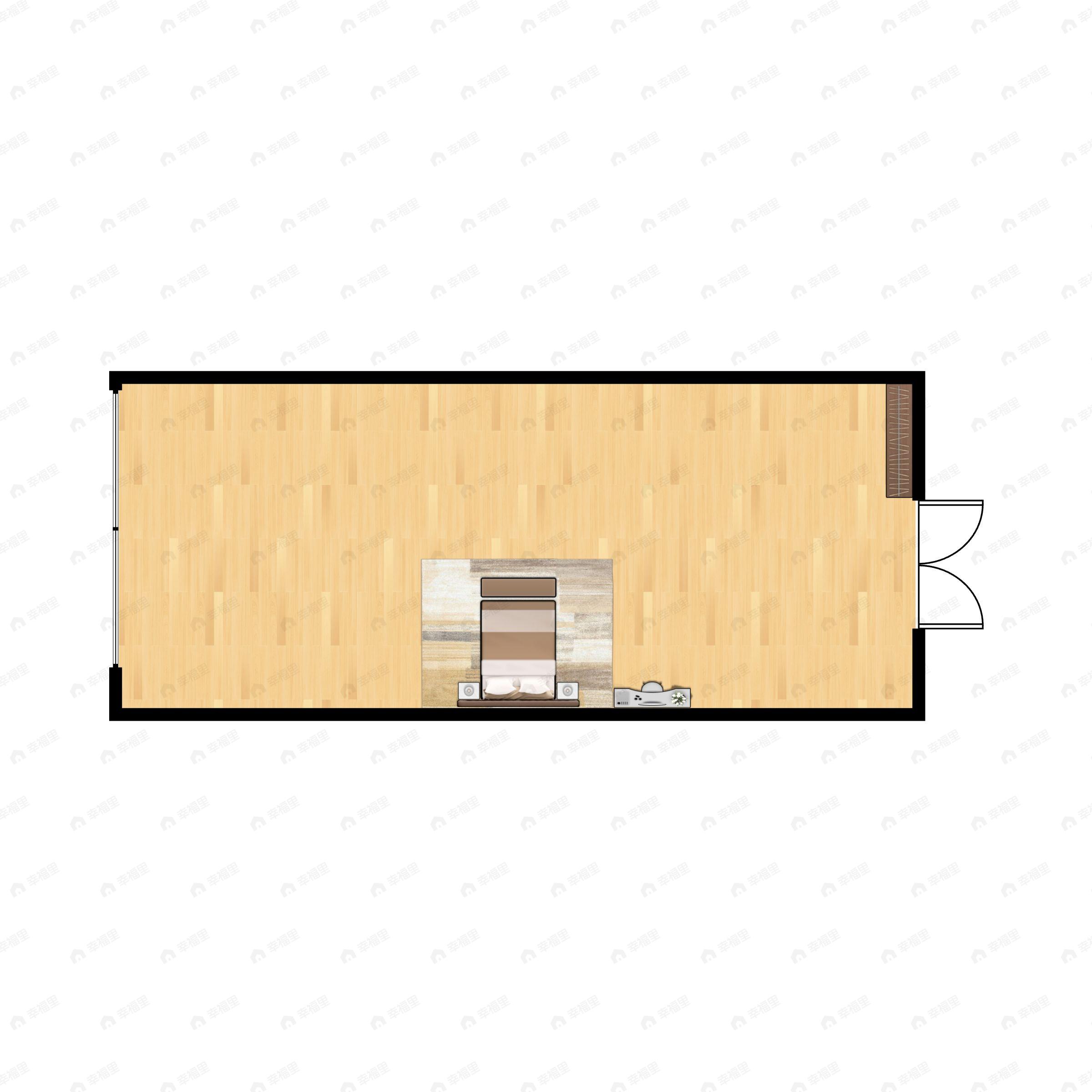 1室1厅建面38m²东户型图