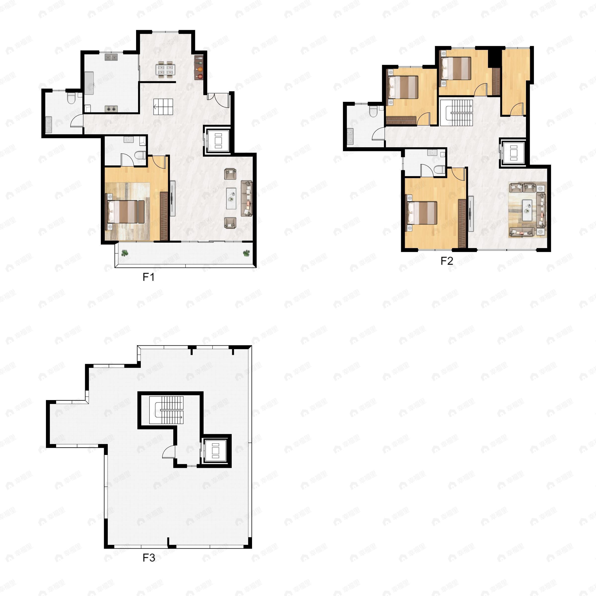 城乡居壹号苑5室2厅4卫户型图