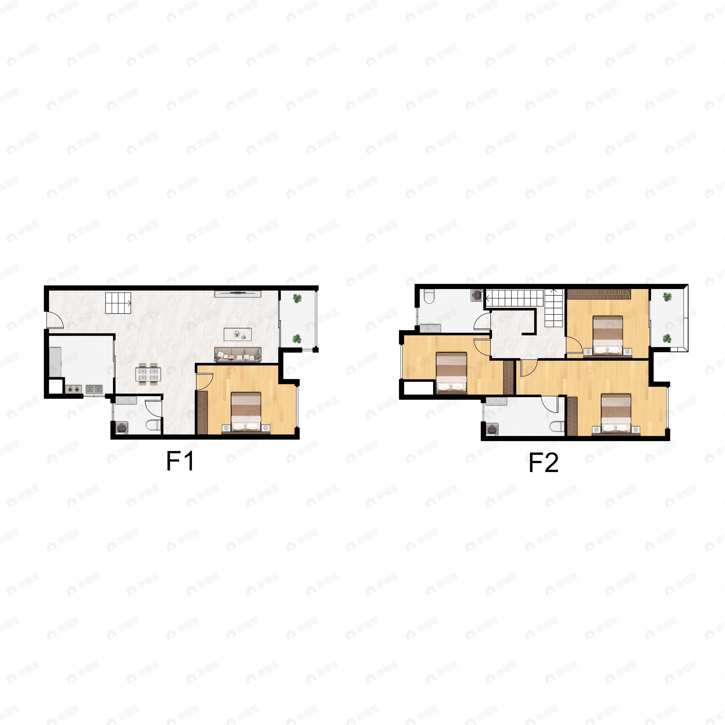 4室2厅3卫建面117平户型图