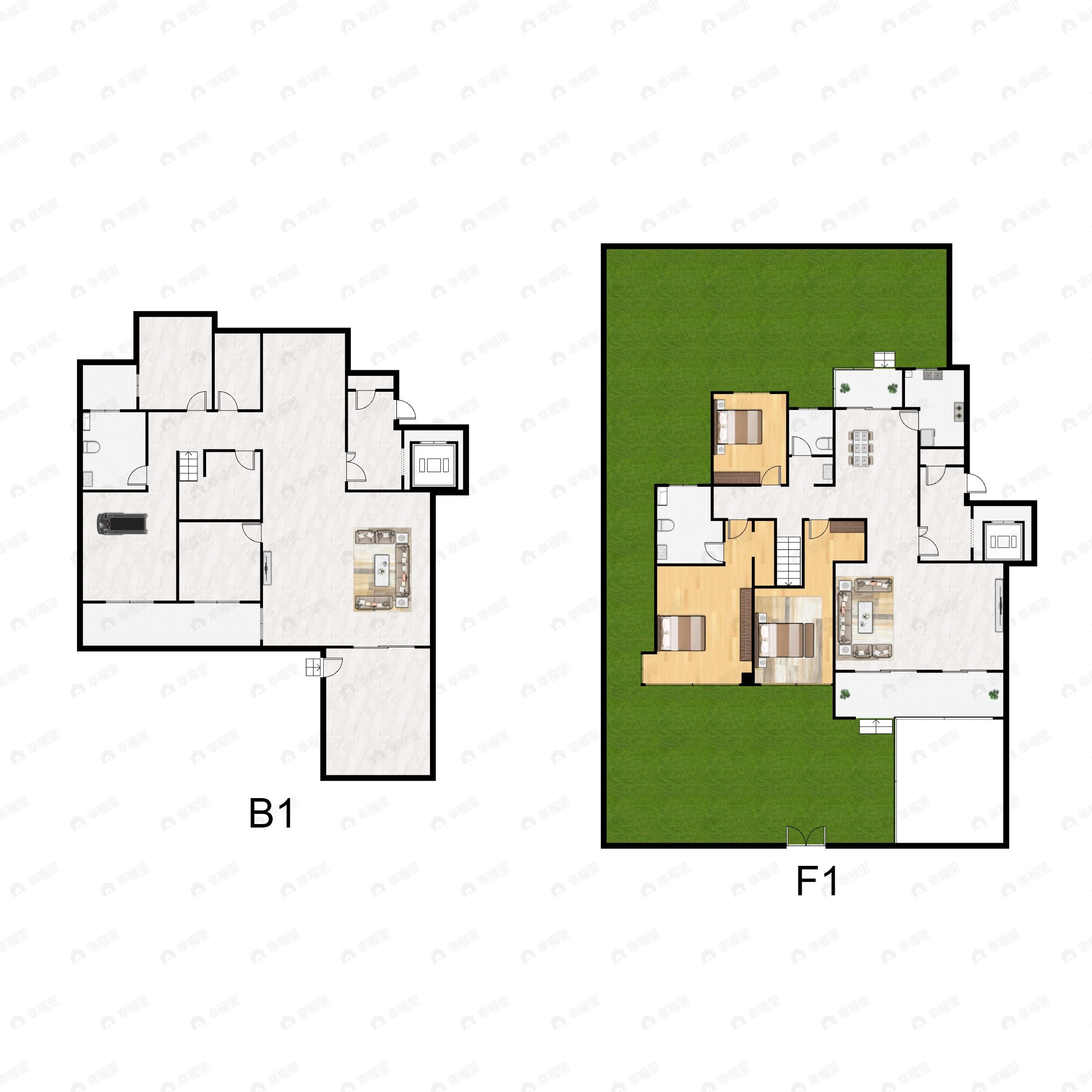 8室3厅3卫建面153平北|南户型图