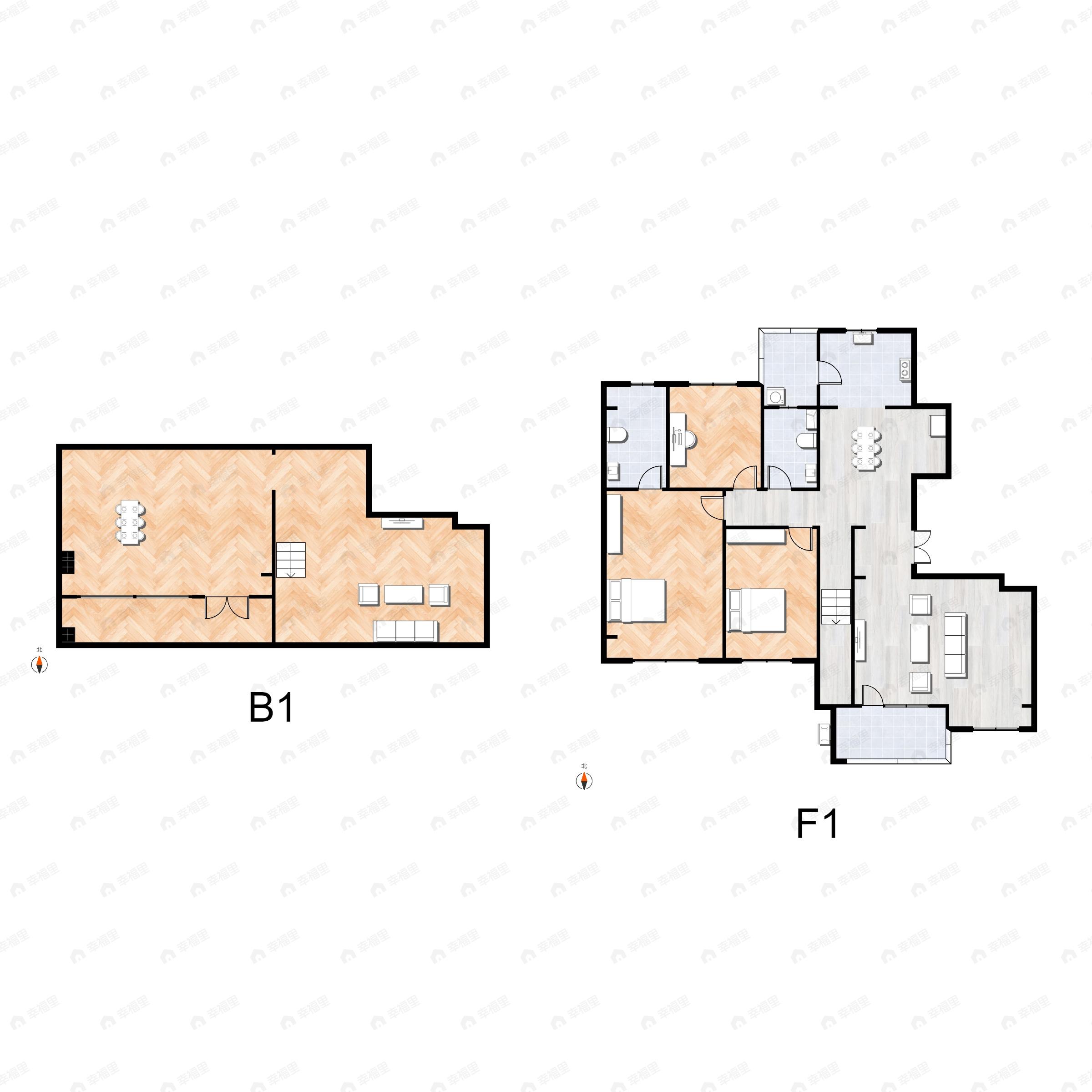 4室2厅2卫建面170平户型图