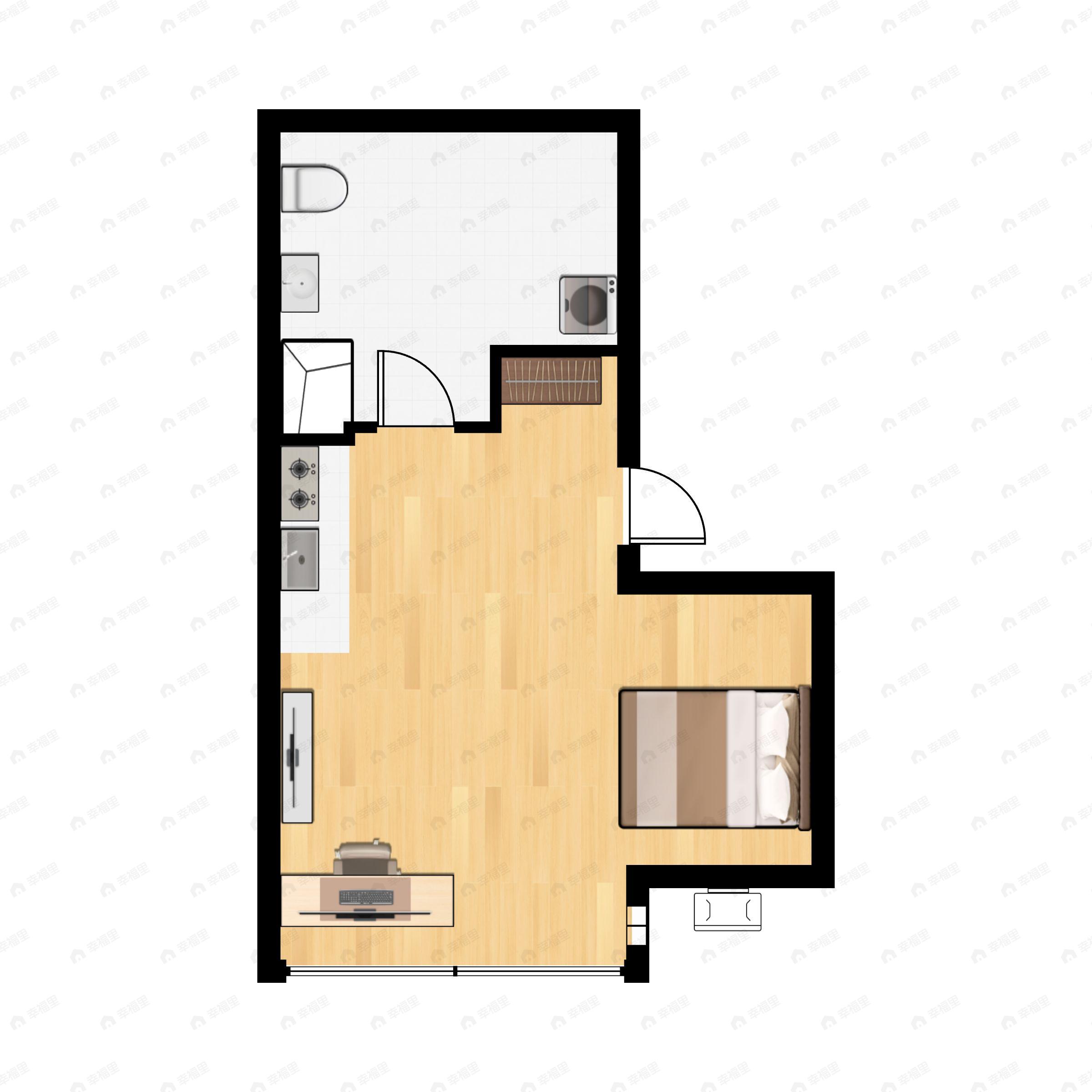友谊时代广场1室1厅1卫户型图