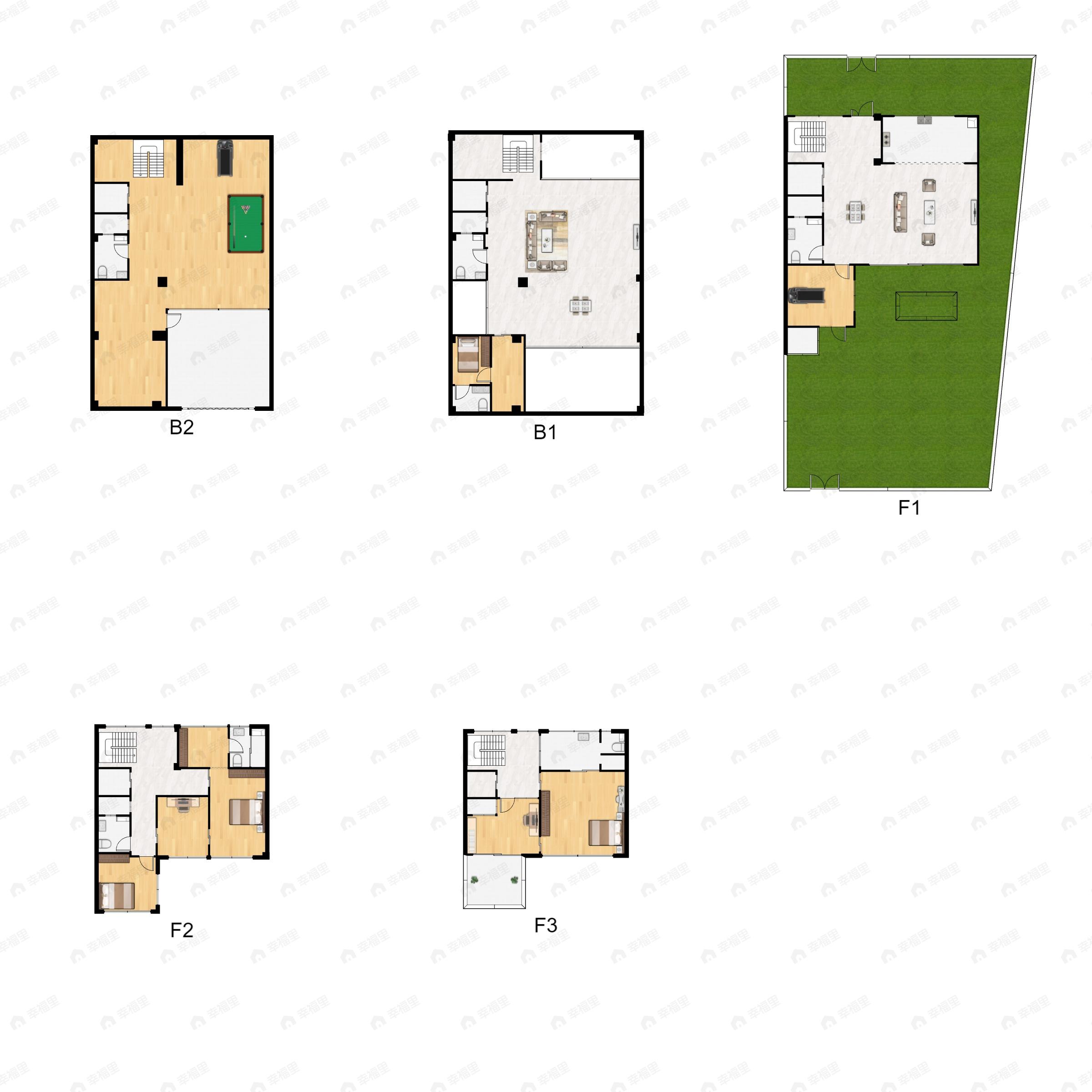 7室4厅7卫建面178平南户型图