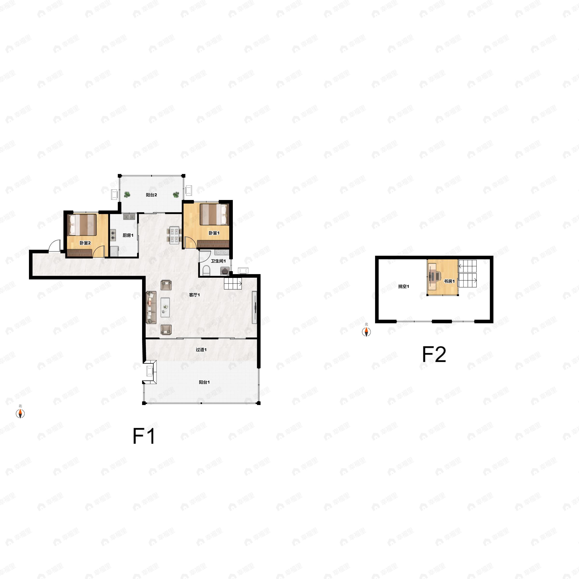 5室2厅2卫建面140平户型图