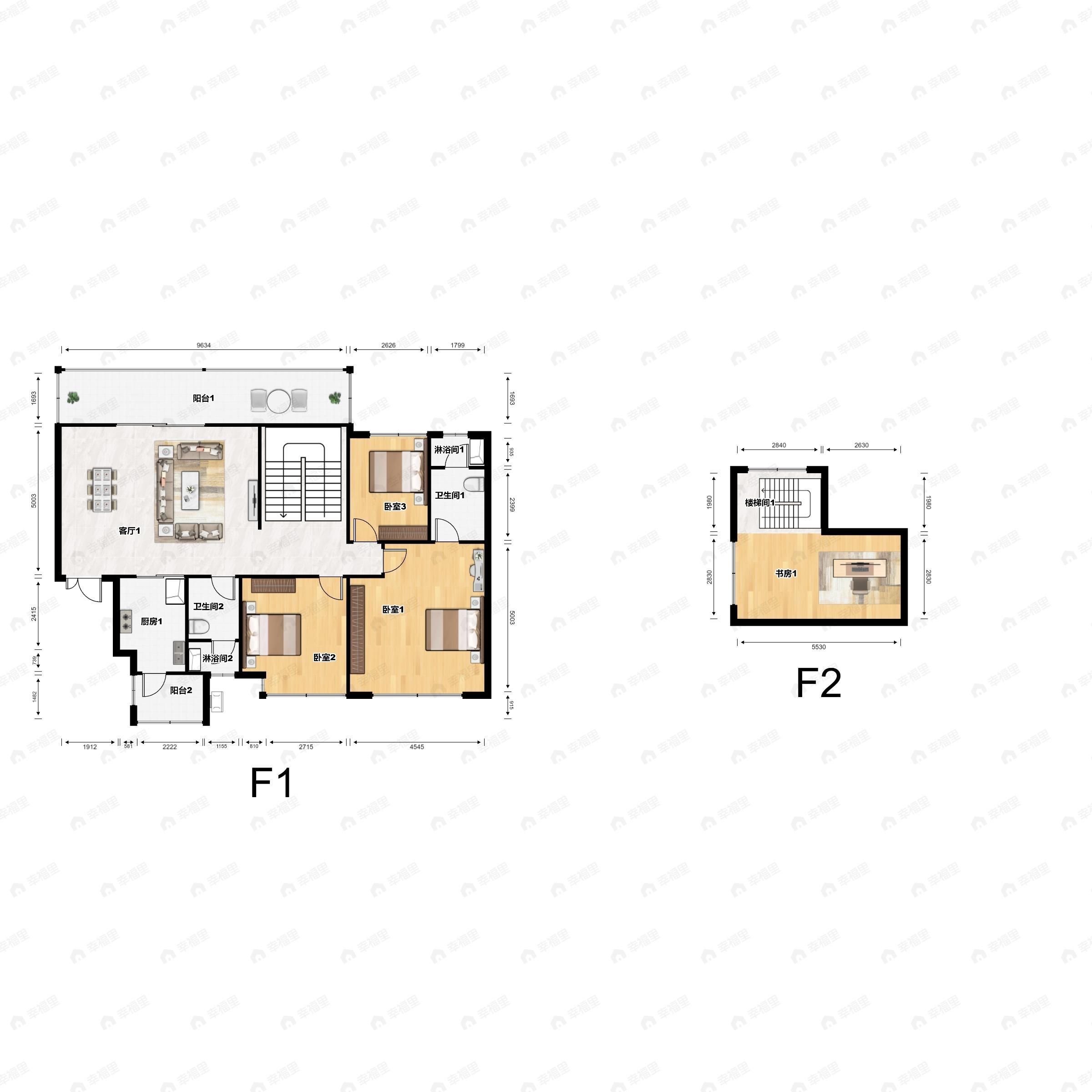 4室2厅2卫建面173平户型图