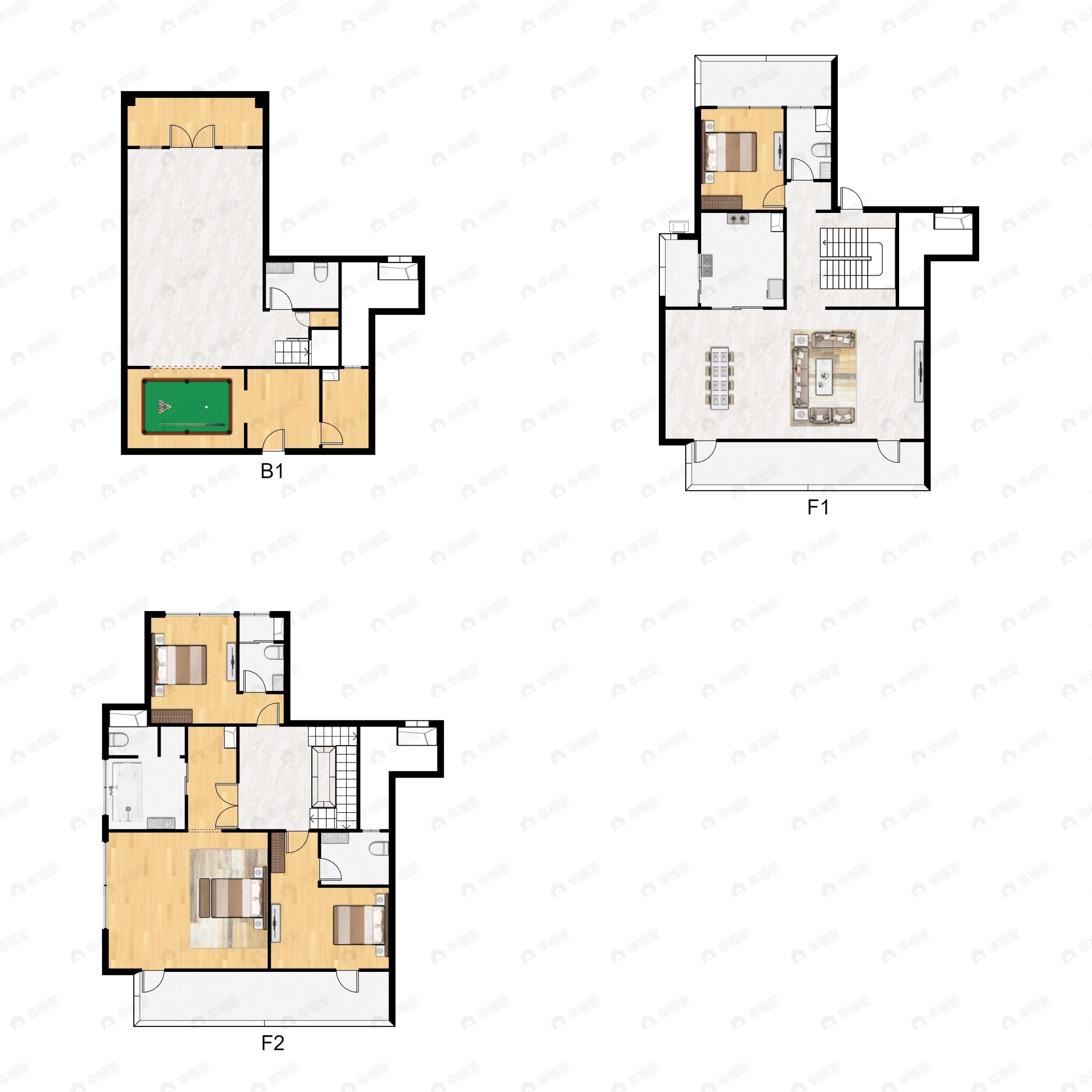 4室4厅5卫建面335平户型图