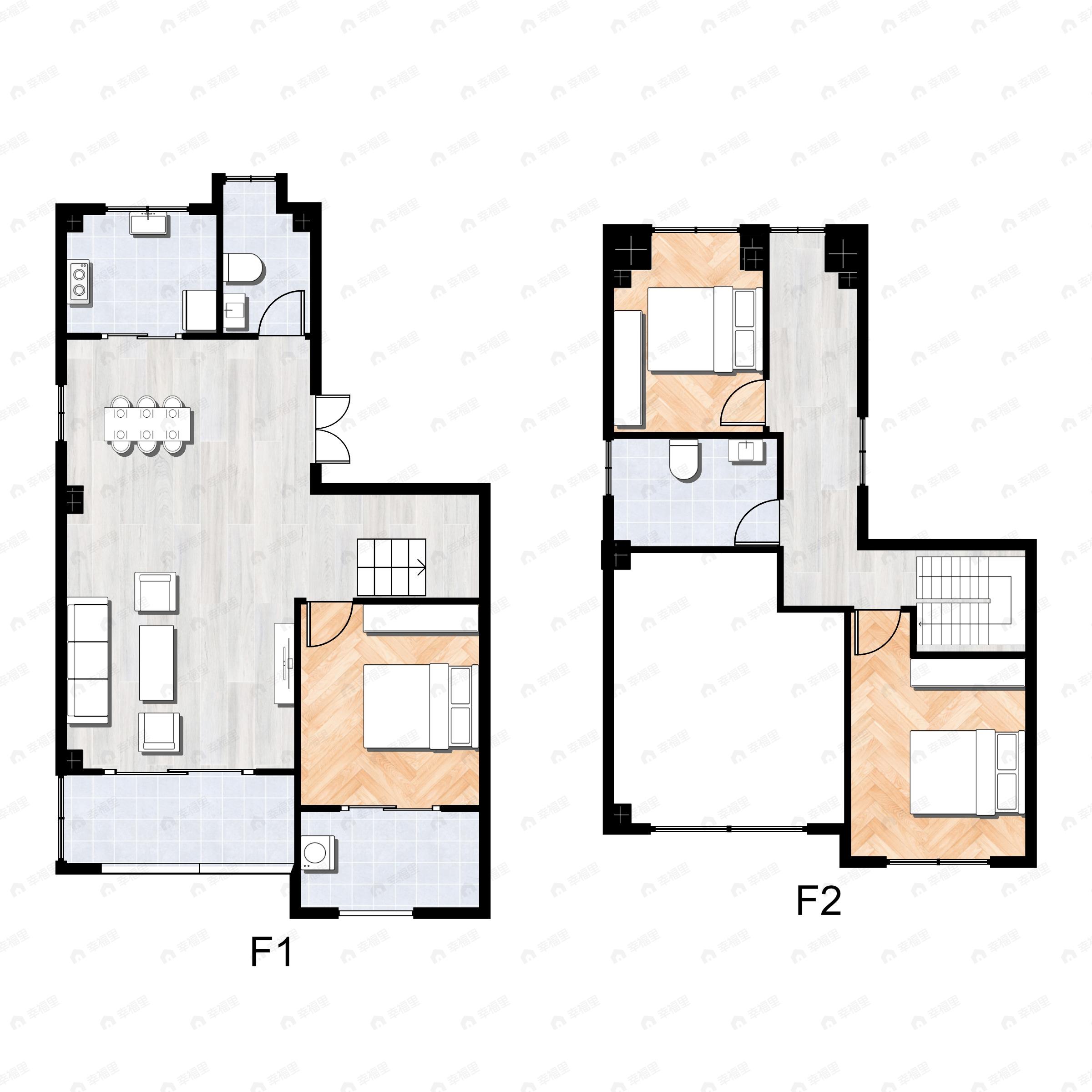 3室2厅2卫建面137平户型图