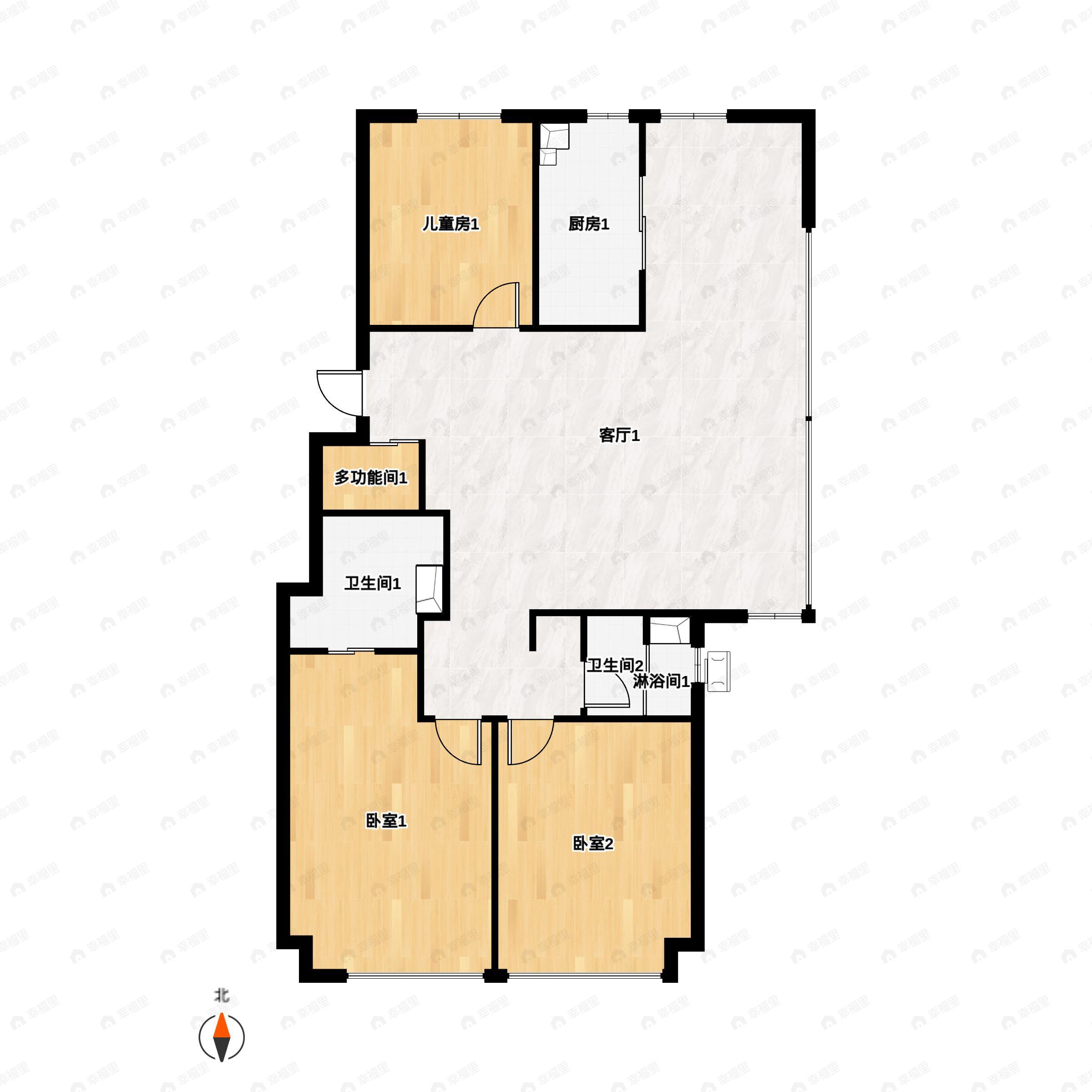 伊河棠樾3室2厅2卫户型图