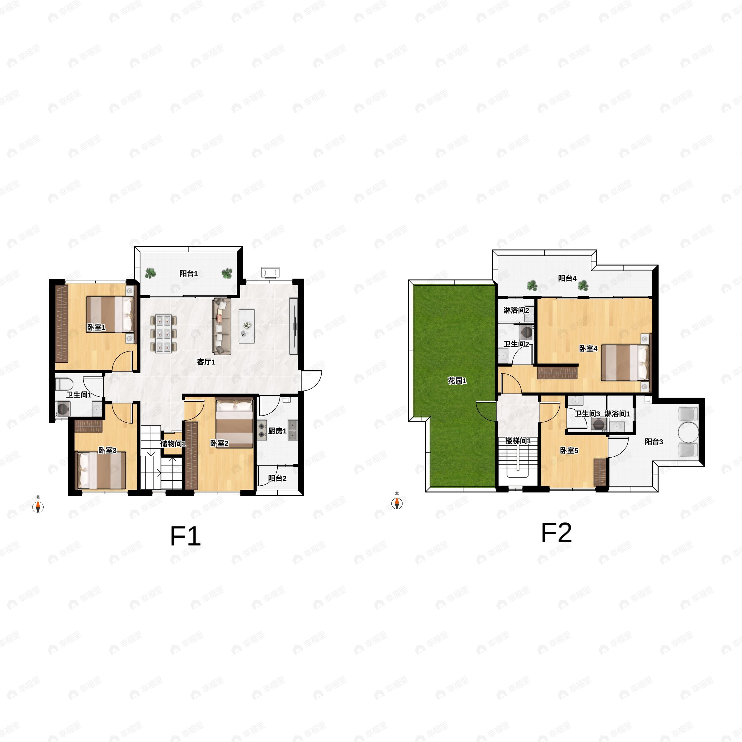 5室2厅3卫建面112平户型图
