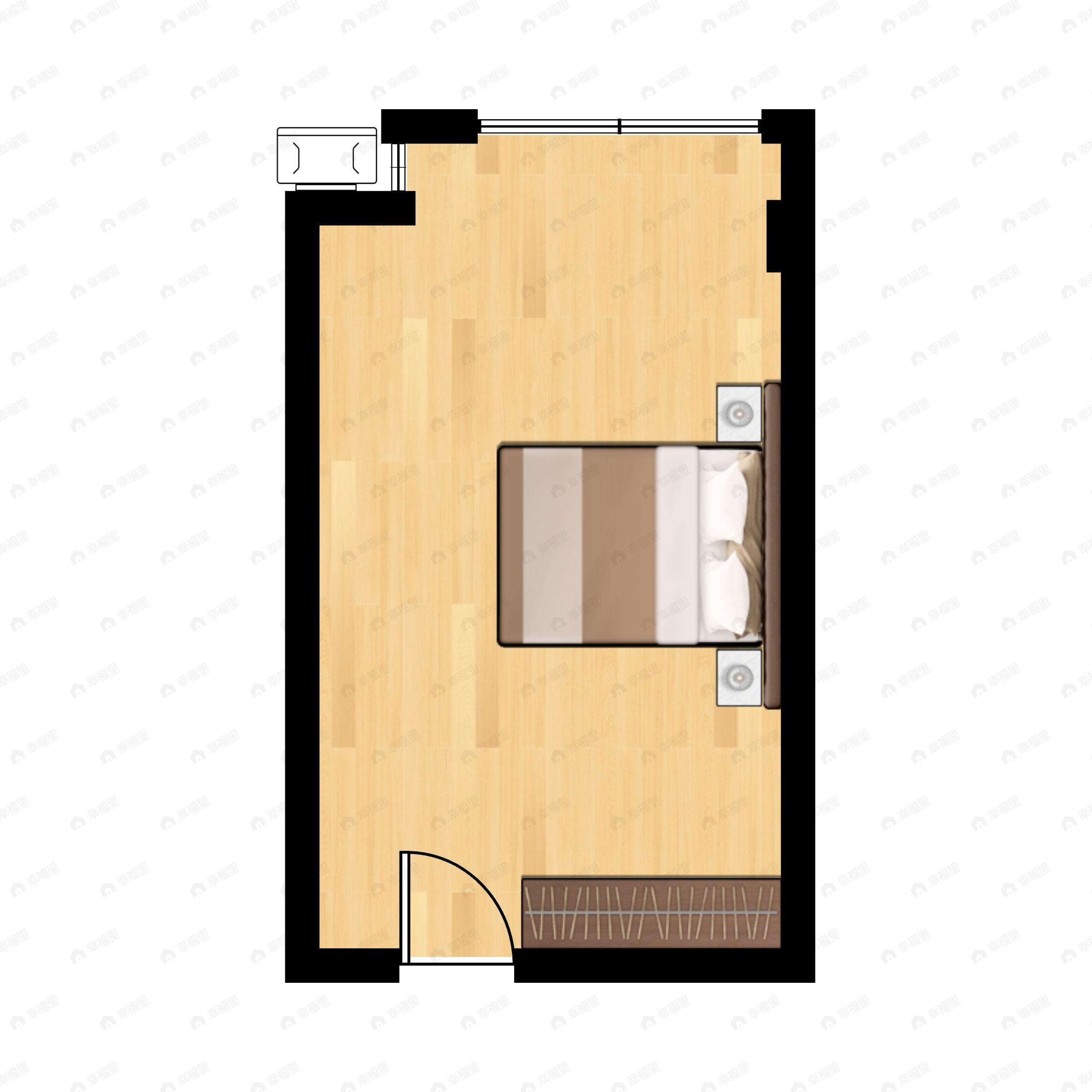 1室1厅1卫建面40m²东户型图