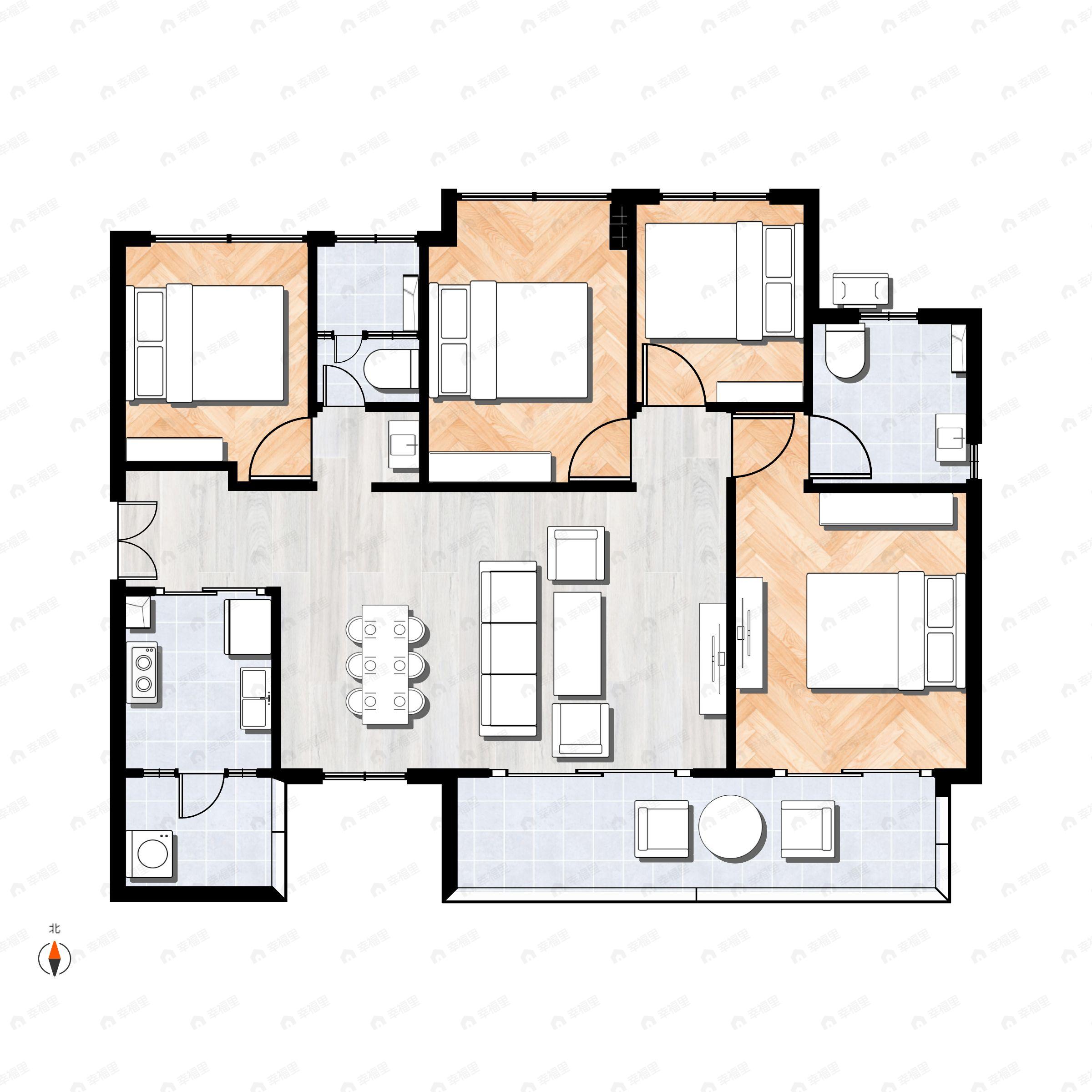 4室2厅2卫建面149平户型图
