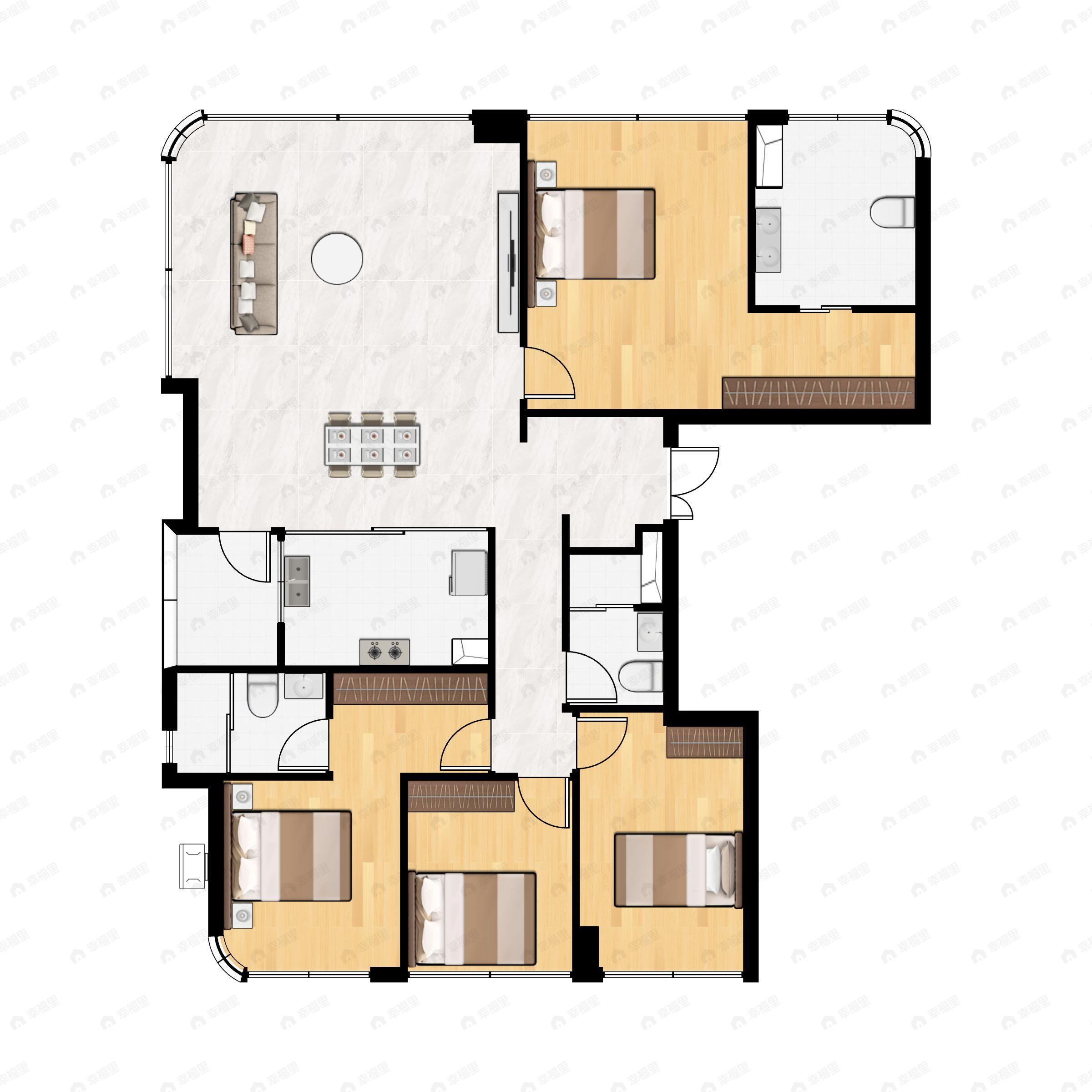 观宸4室2厅3卫户型图