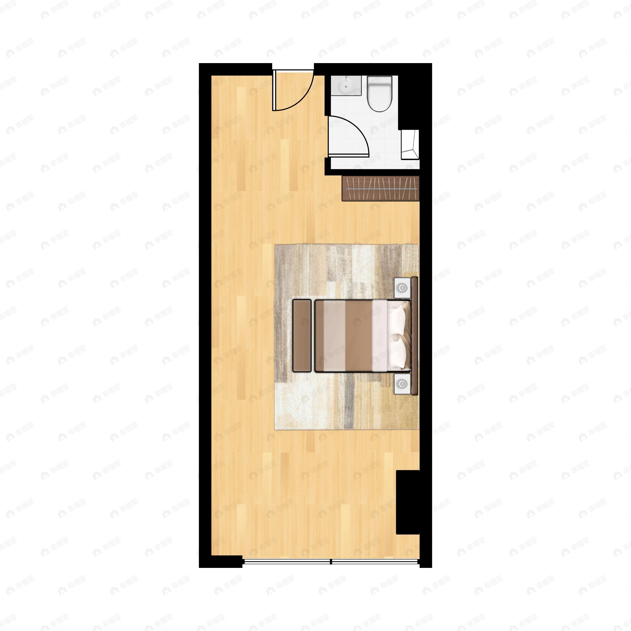 天地源悦熙广场1室1厅1卫户型图