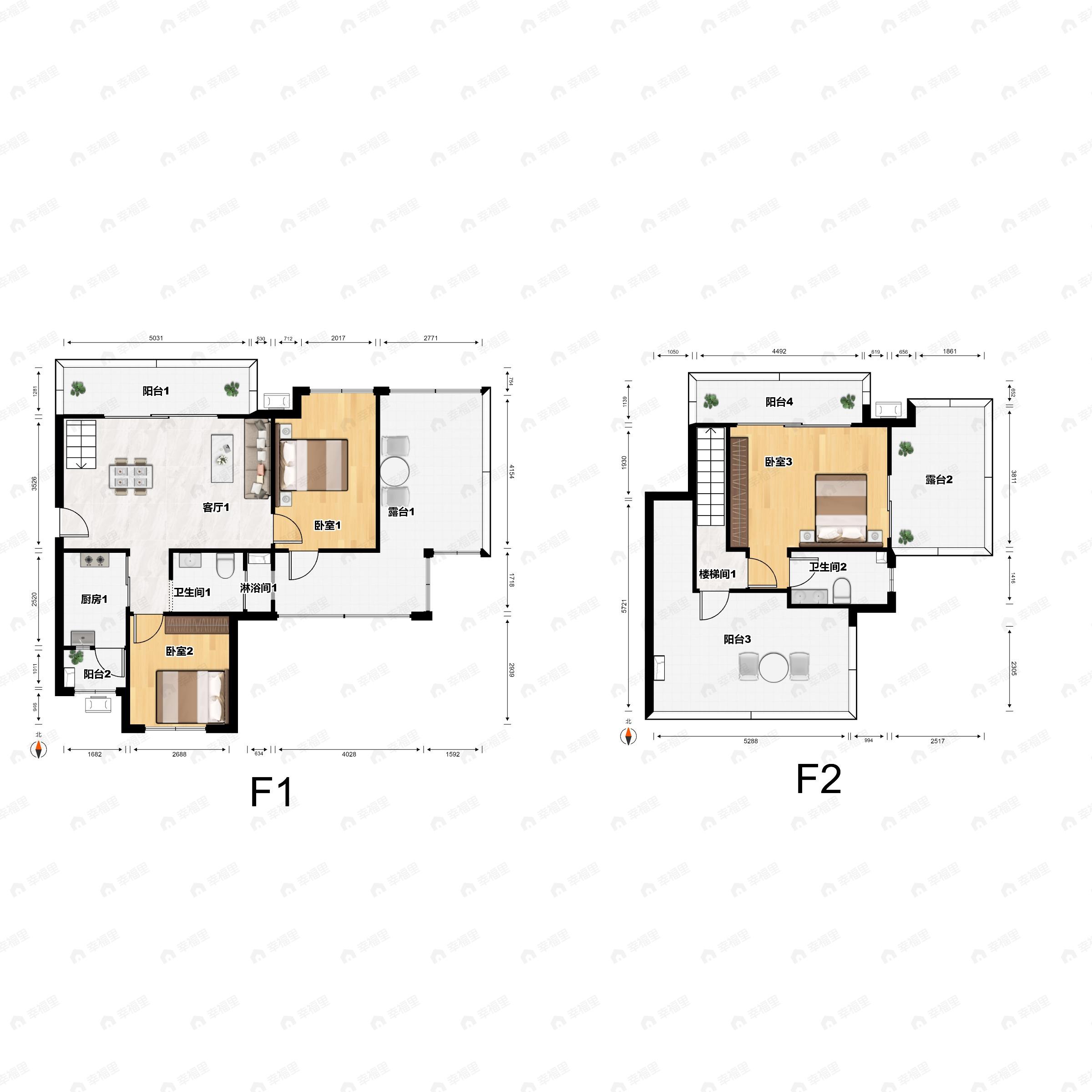 梦享春山可望3室1厅2卫户型图