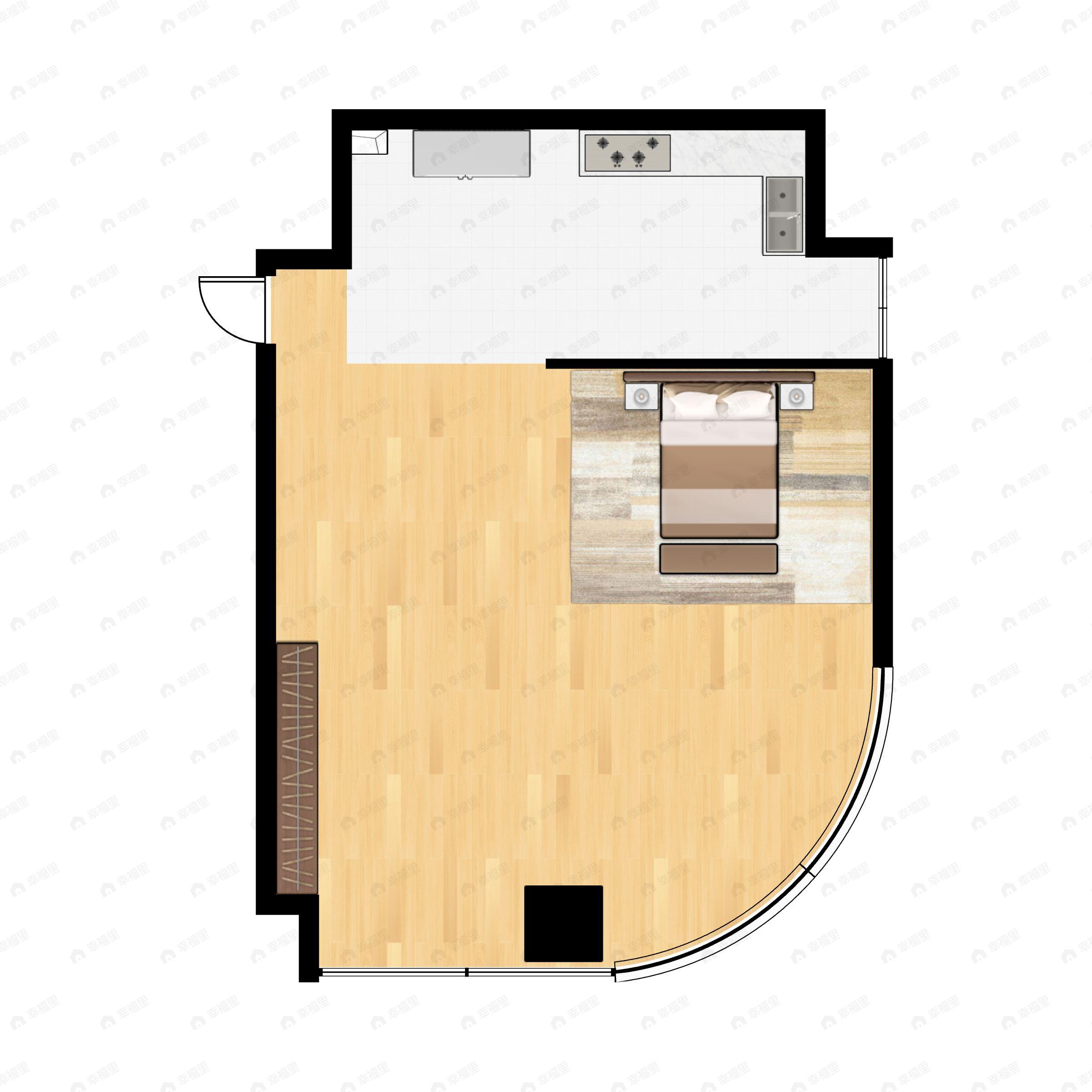 1室1厅建面149m²东南户型图