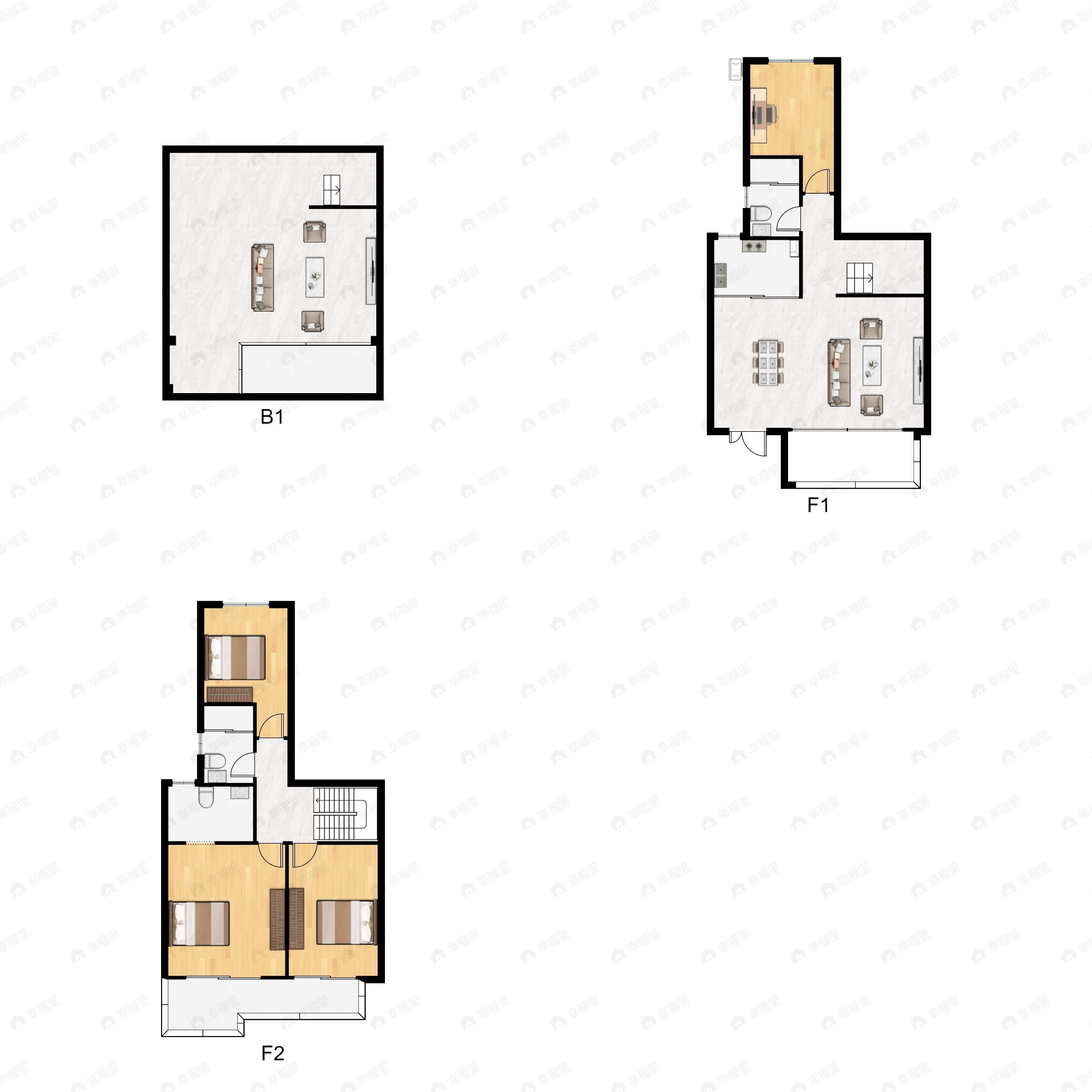 4室2厅3卫建面200平户型图