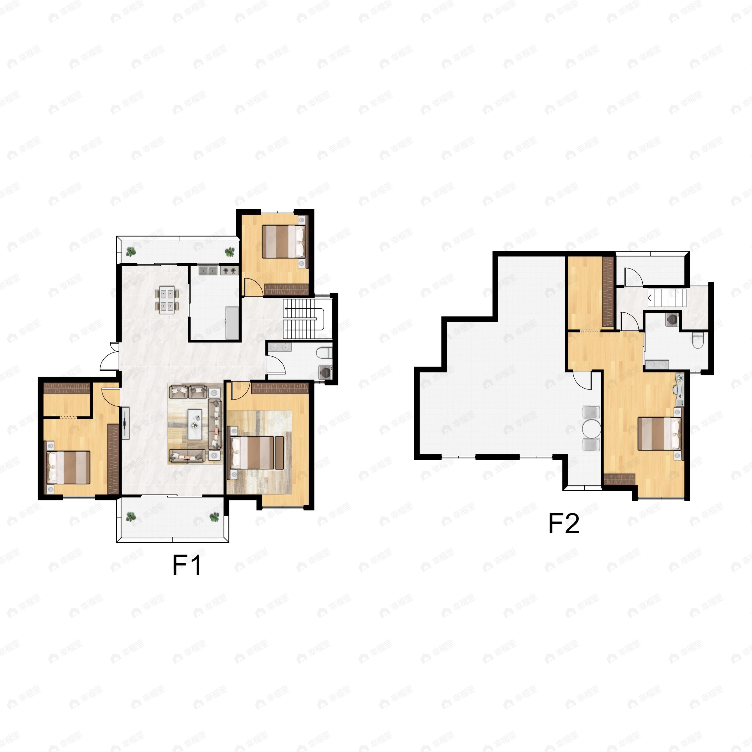 4室2厅2卫建面185平南户型图