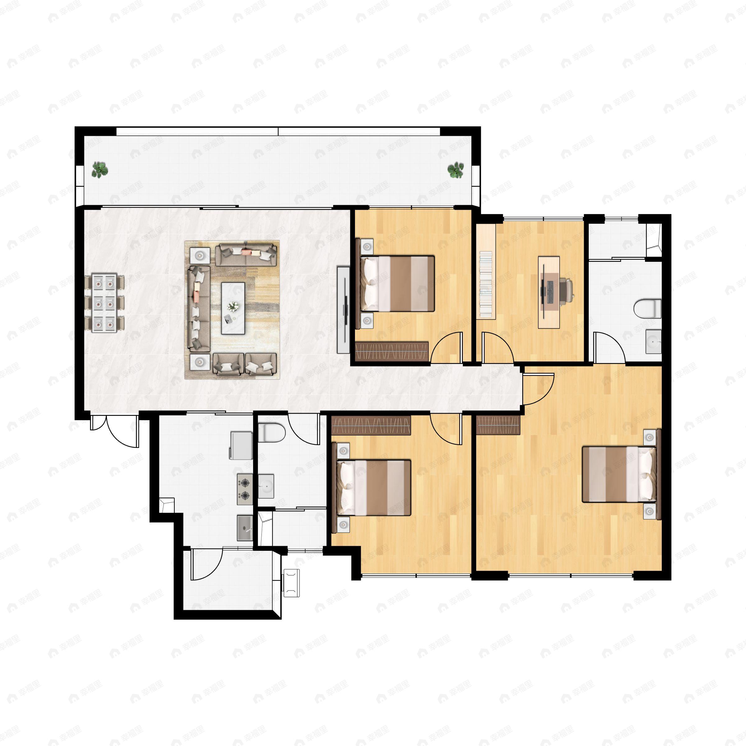 4室2厅2卫建面146平户型图