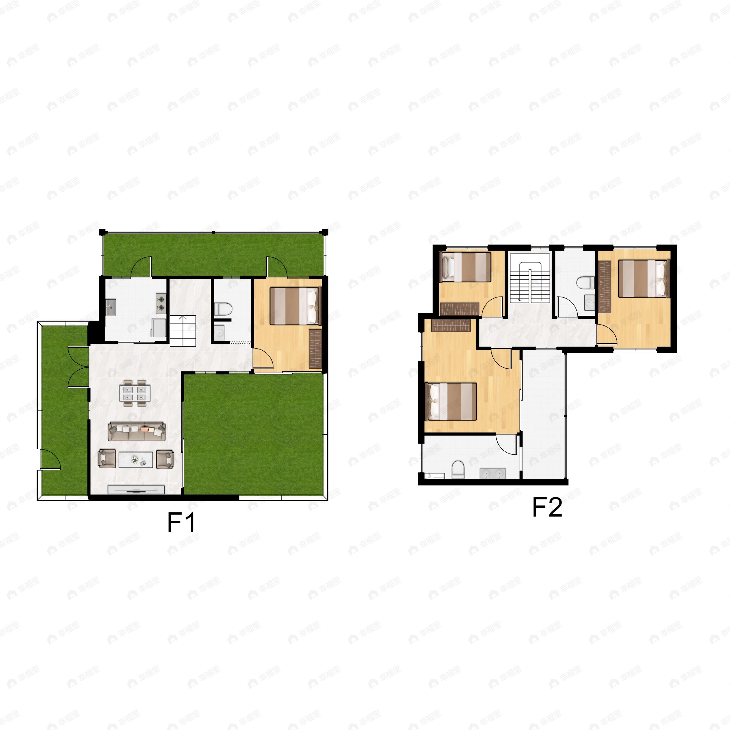 4室2厅3卫建面158平户型图